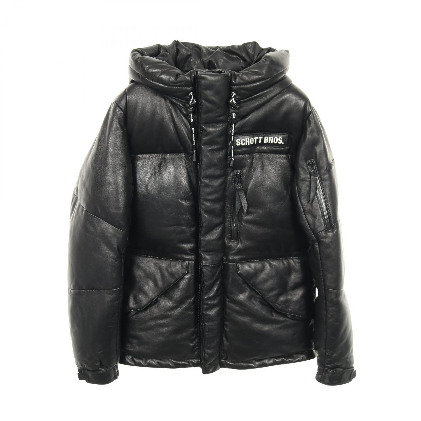 Other Other Schott 2Tone Snokel Down Parka Leather Down Jacket Leather Outerwear DUTY FREE for USA Size ONE SIZE - 1 Thumbnail