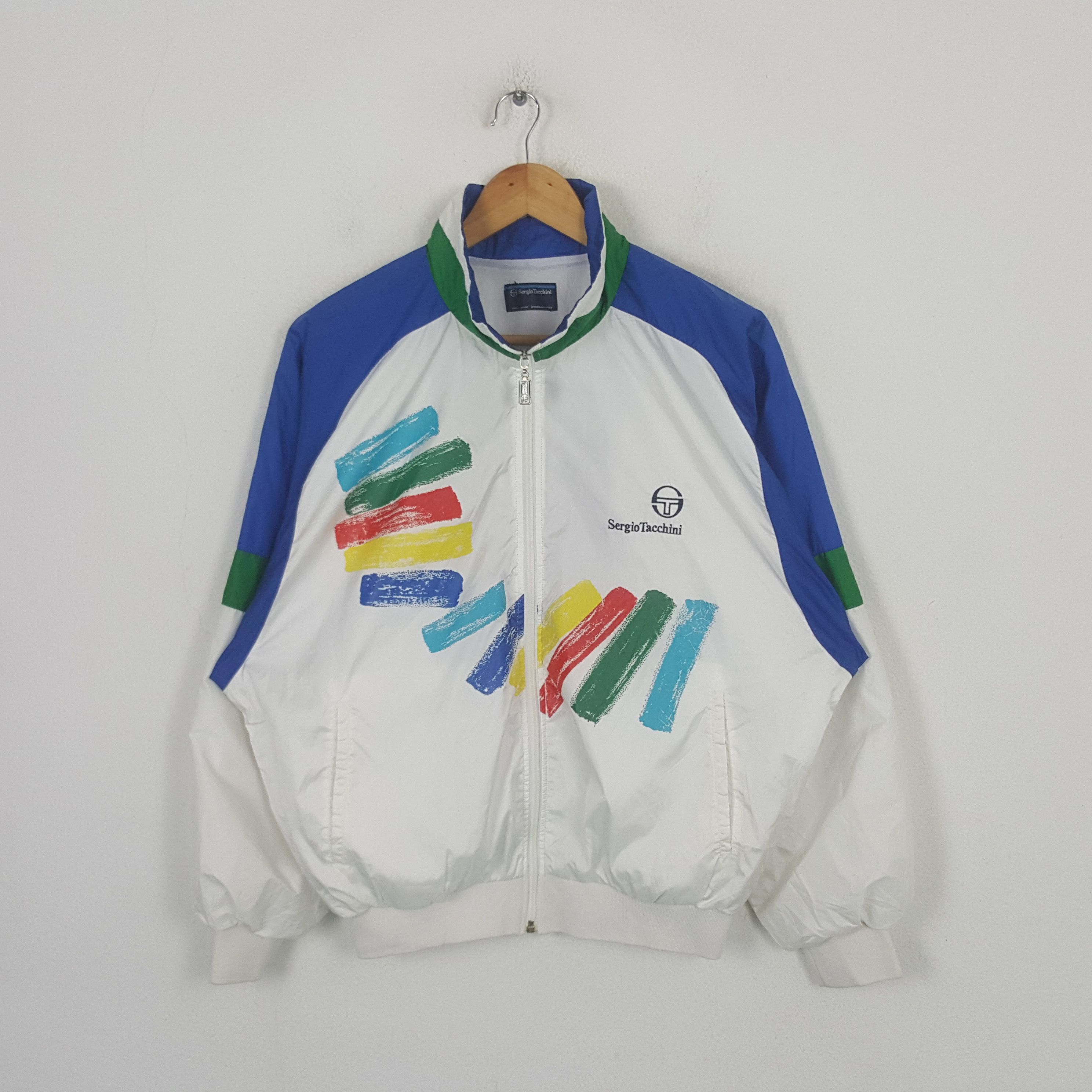 Vintage Sergio Tacchini Tennis Sport Windbreaker Jacket RR27