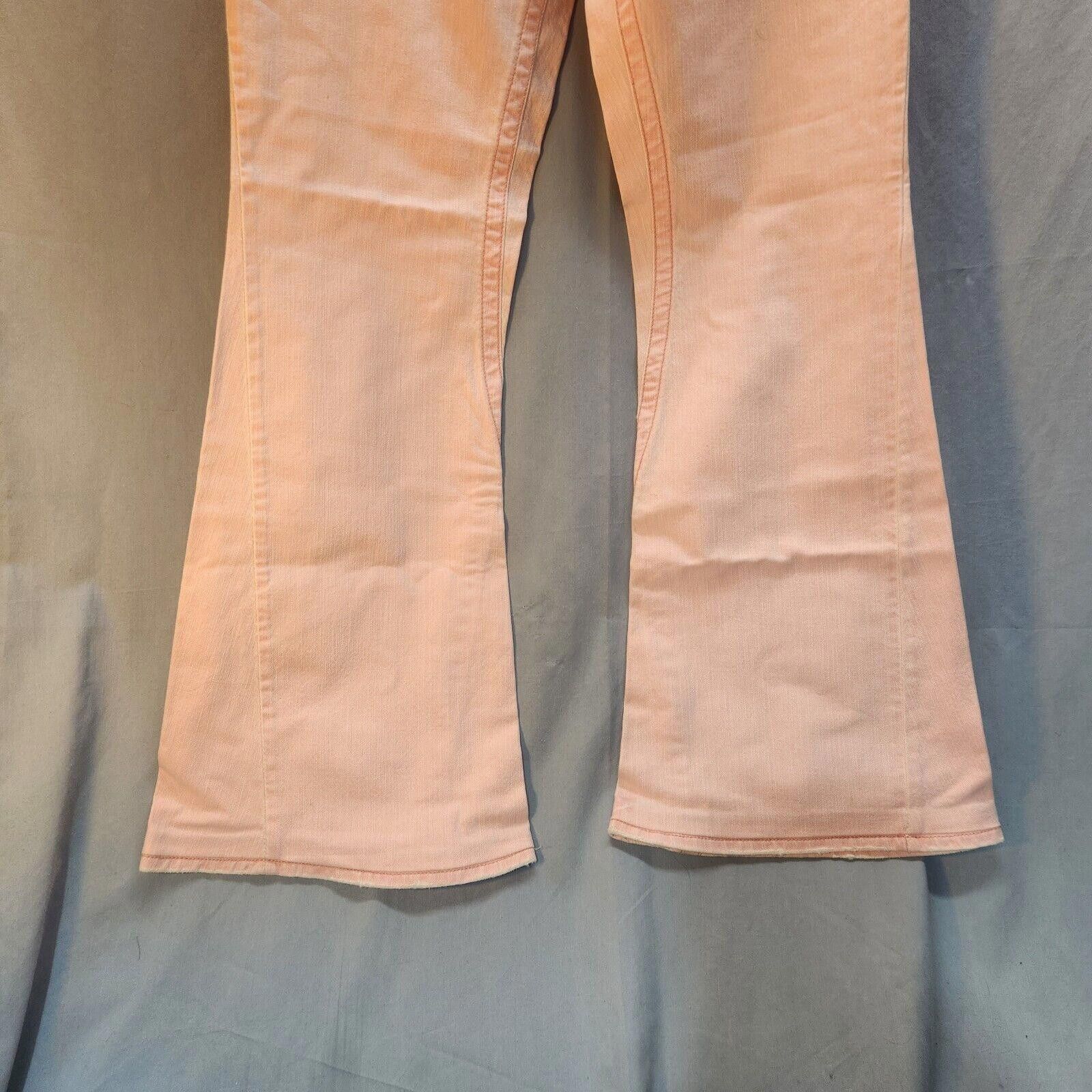 Designer Vintage London Jean Stretch Pink Flare Legged Jeans Size 12 Size 34" / US 12 / IT 48 - 2 Thumbnail