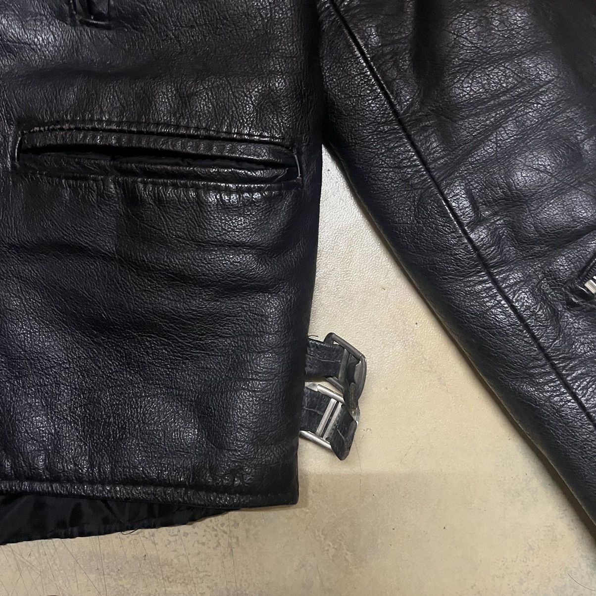 Japanese Brand Vintage Double Collar Punk Leather Jacket Size US XS / EU 42 / 0 - 8 Thumbnail