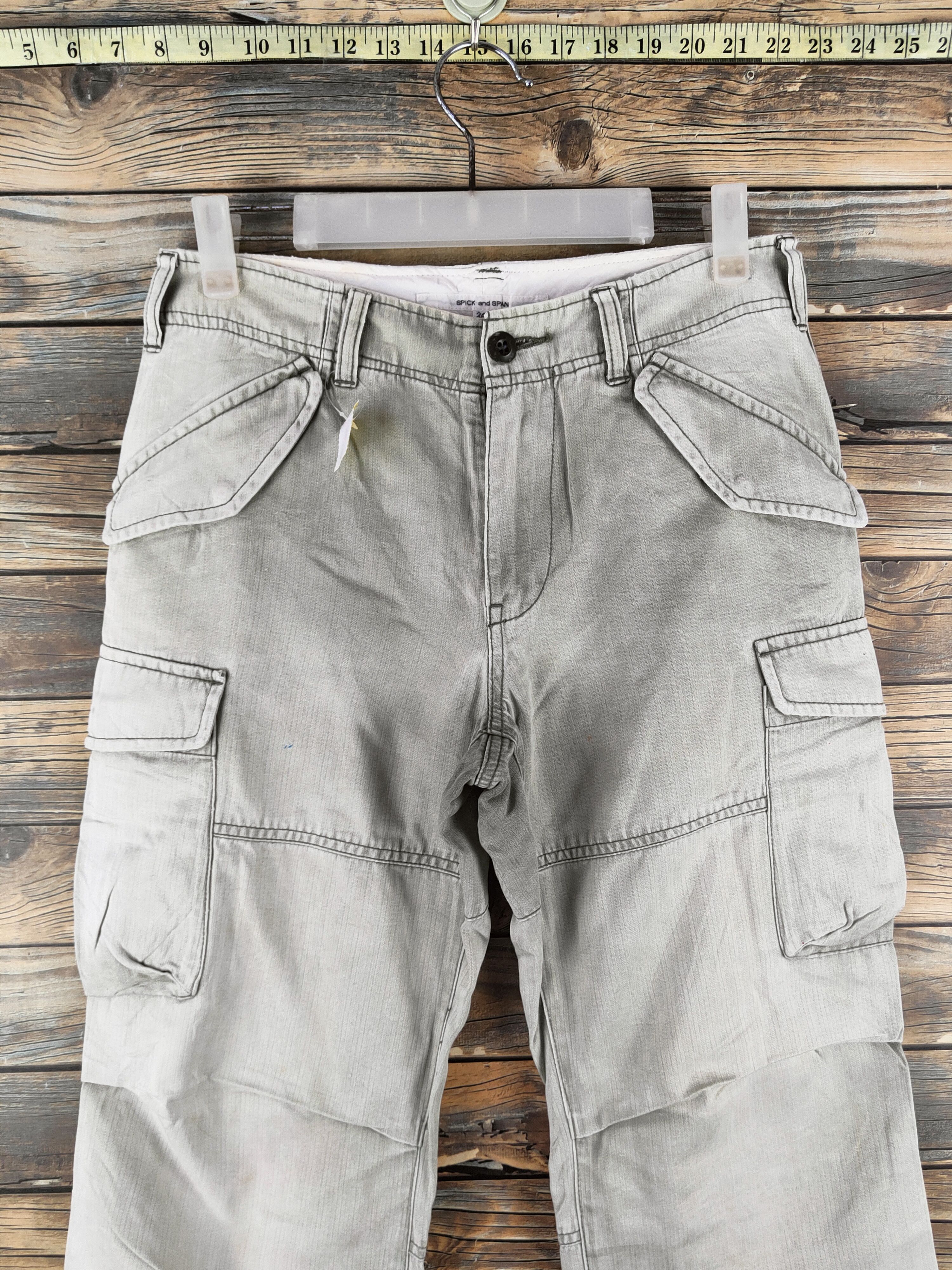 Japanese Brand DL Spick and Span Green Multipocket Cargo Pants #46-881 Size US 28 / EU 44 - 2 Thumbnail