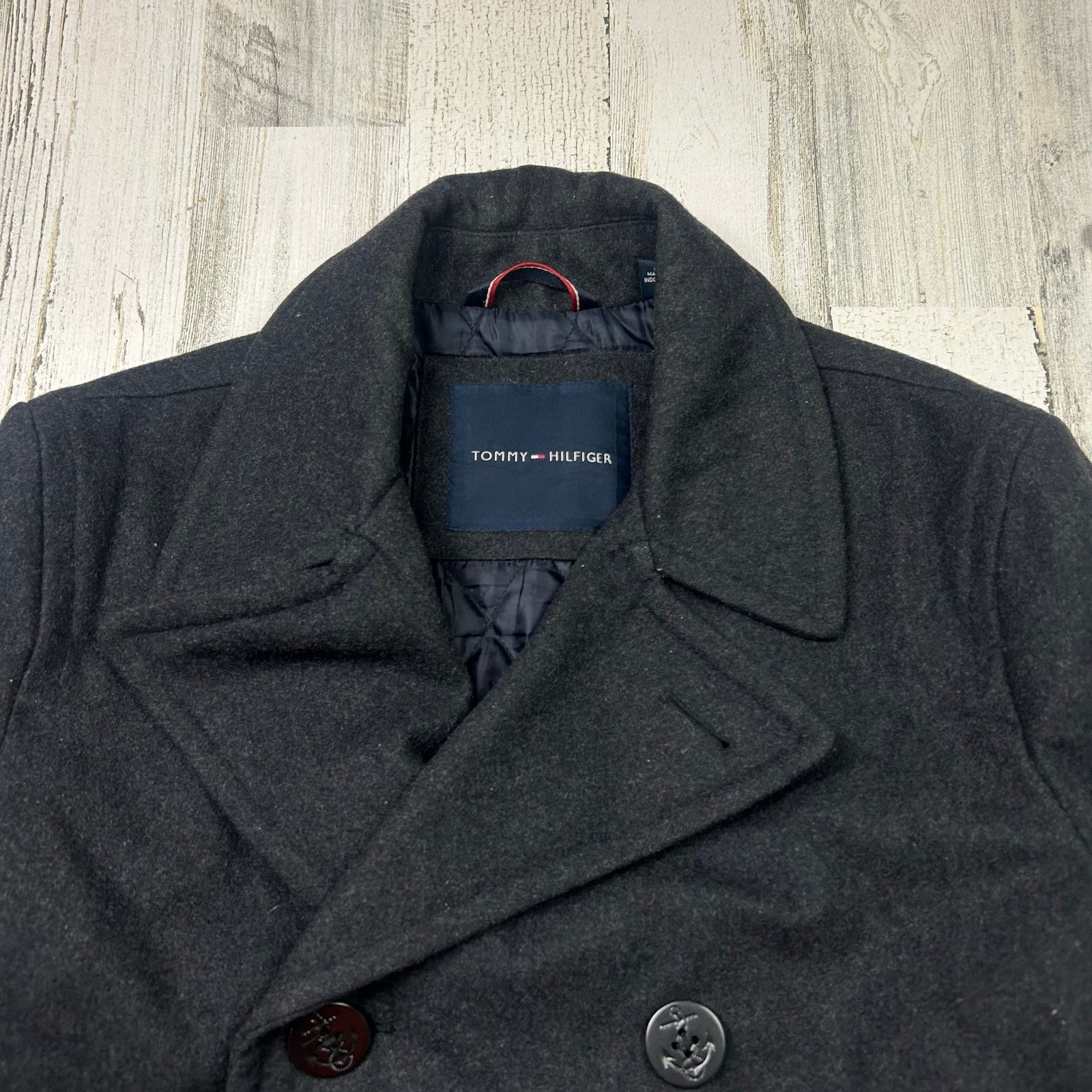 Tommy Hilfiger Tommy Hilfiger Mens Classic Wool Pea Coat Jacket Size Medium Size US M / EU 48-50 / 2 - 2 Thumbnail