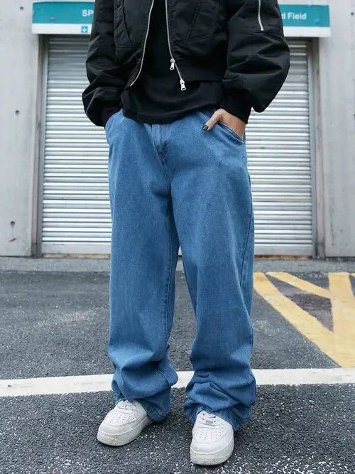 Japanese Brand × Vintage Loose BAGGY Y2K denim jeans pants Size US 34 / EU 50 - 2 Thumbnail