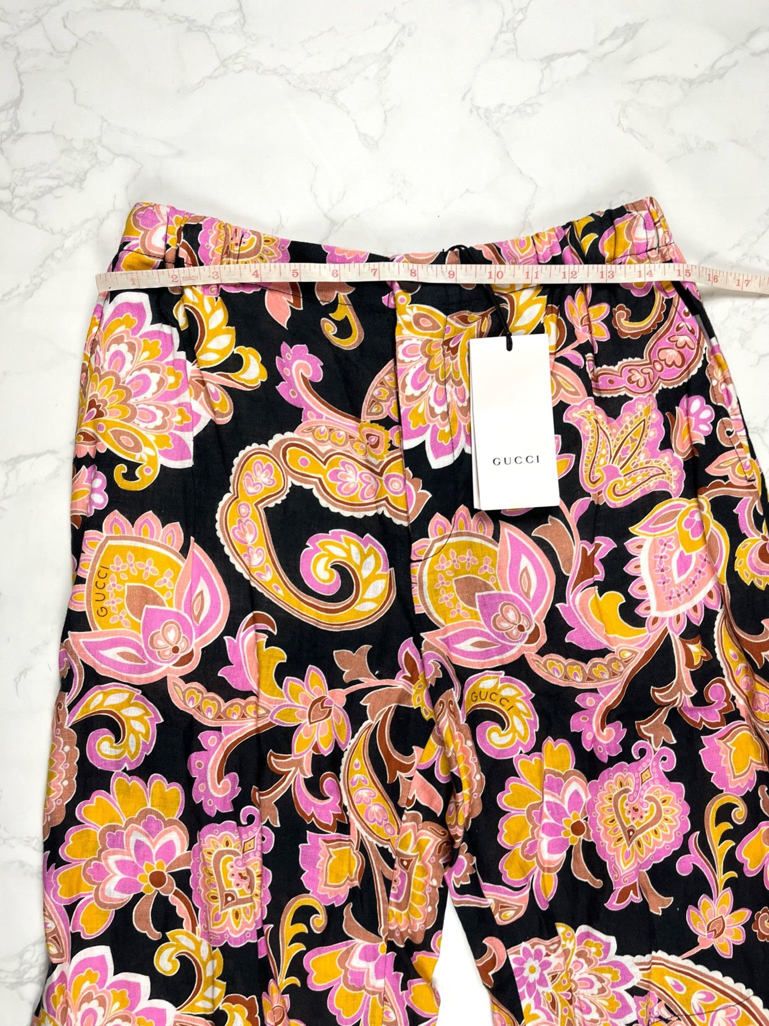 Gucci 🔥60% OFF🔥 [SALE] Gucci Paisley Print Linen Shorts Size US 28 / EU 44 - 4 Thumbnail