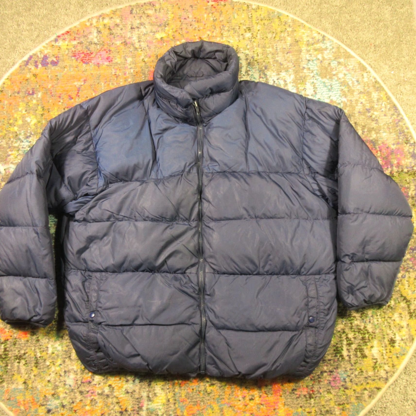 Eddie Bauer Eddie Bauer Puffer Jacket Womens L Navy Quilted Down Lightweight Breathable Zip Pockets Mid-Length Mock High Neck Softshell Accessories: None Size L / US 10 / IT 46 - 2 Thumbnail