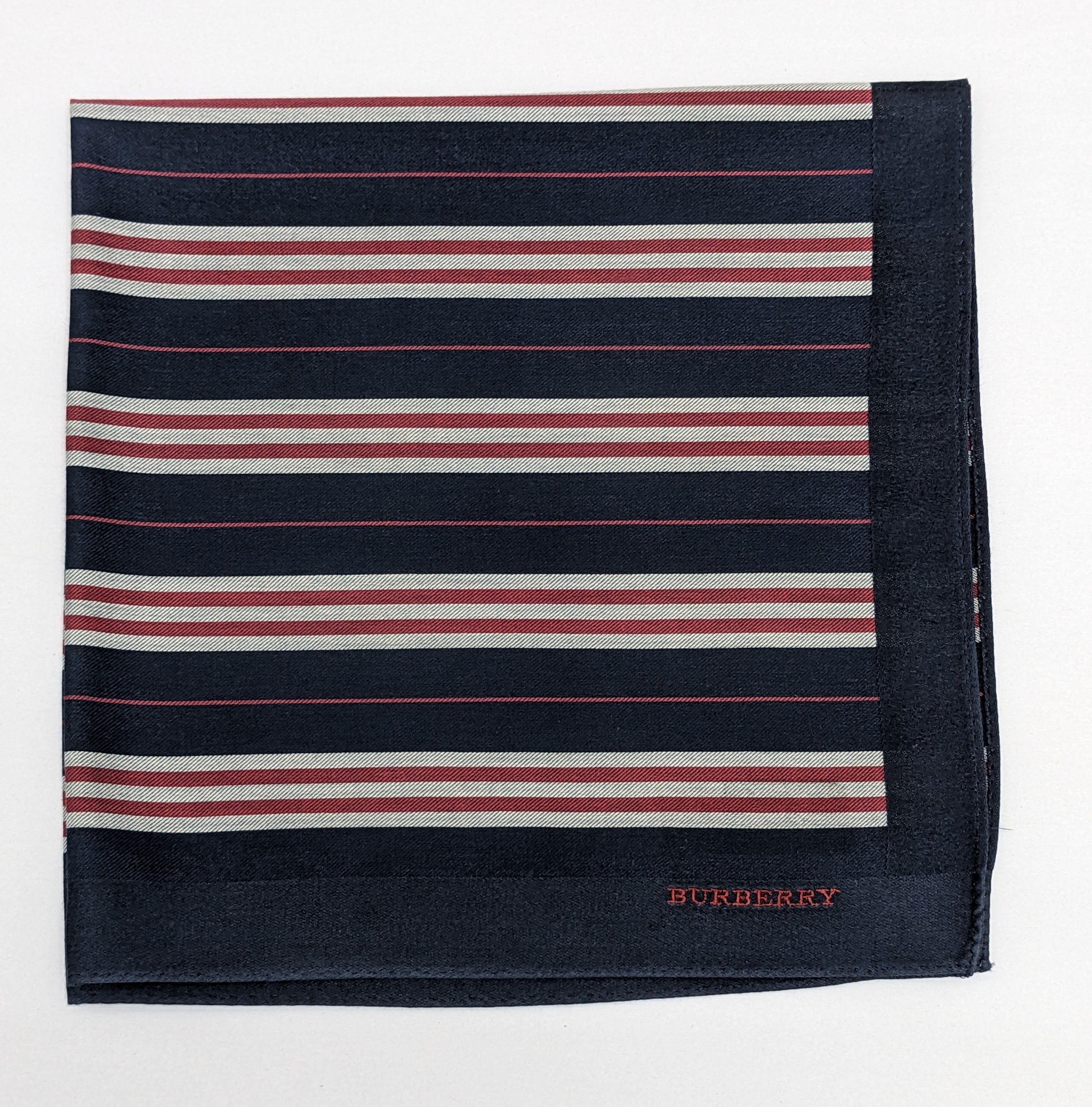 Burberry Burberry London Striped Handkerchief Navy Regimental Linear Size ONE SIZE - 1 Thumbnail