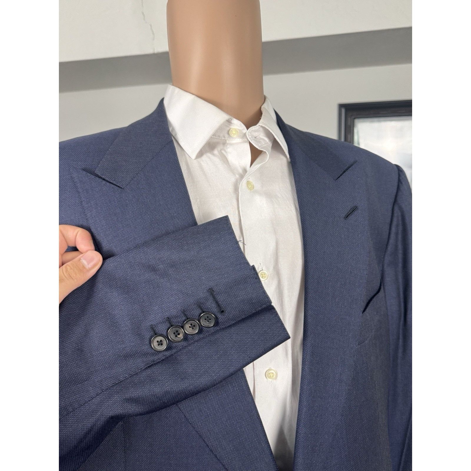 Tom Ford Tom Ford Wool Mohair Navy Wool Blazer Suit Jacket 58R/46US Size 46R - 4 Thumbnail