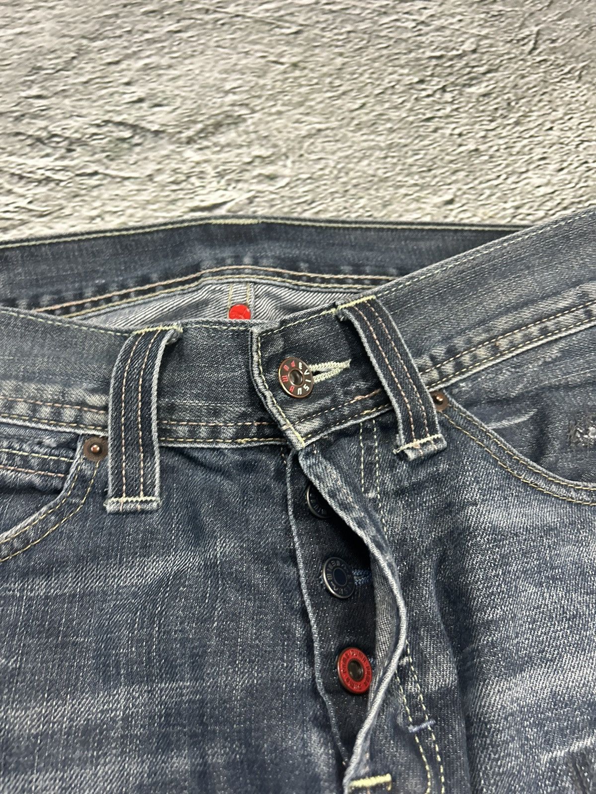 Evisu Evisu x Puma vintage navy jeans mint seagulls Size US 34 / EU 50 - 7 Thumbnail