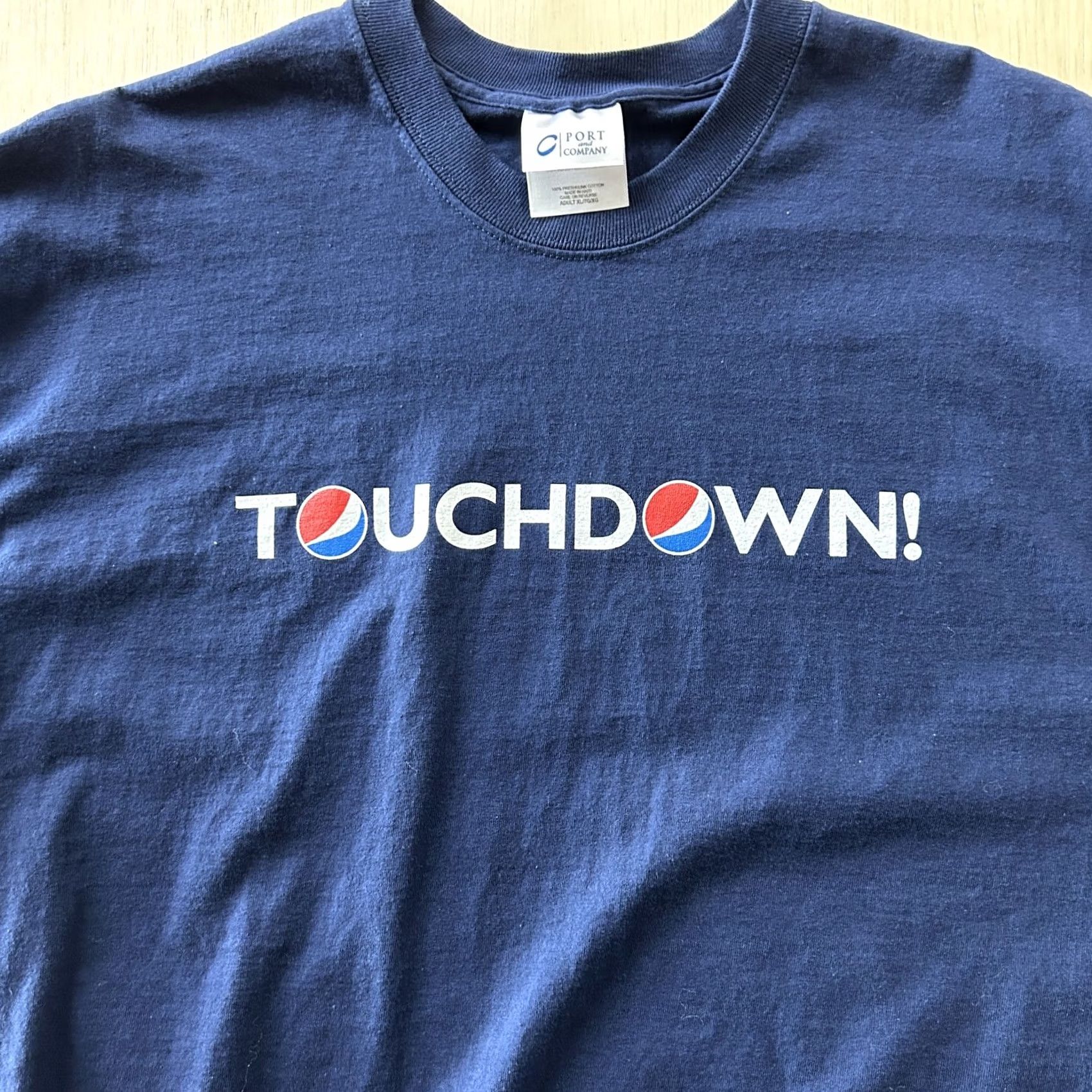 Port & Company Vintage Y2K Pepsi Shirt Mens XL Blue Touchdown Football Graphic Tee Size US XL / EU 56 / 4 - 2 Thumbnail