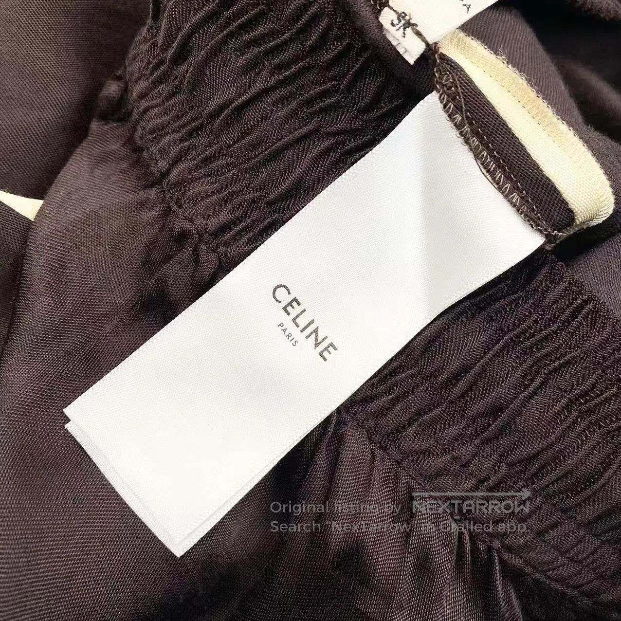 Celine Celine Black letter logo color-blocked drawstring trousers Size 24" / US 00 / IT 34 - 5 Thumbnail