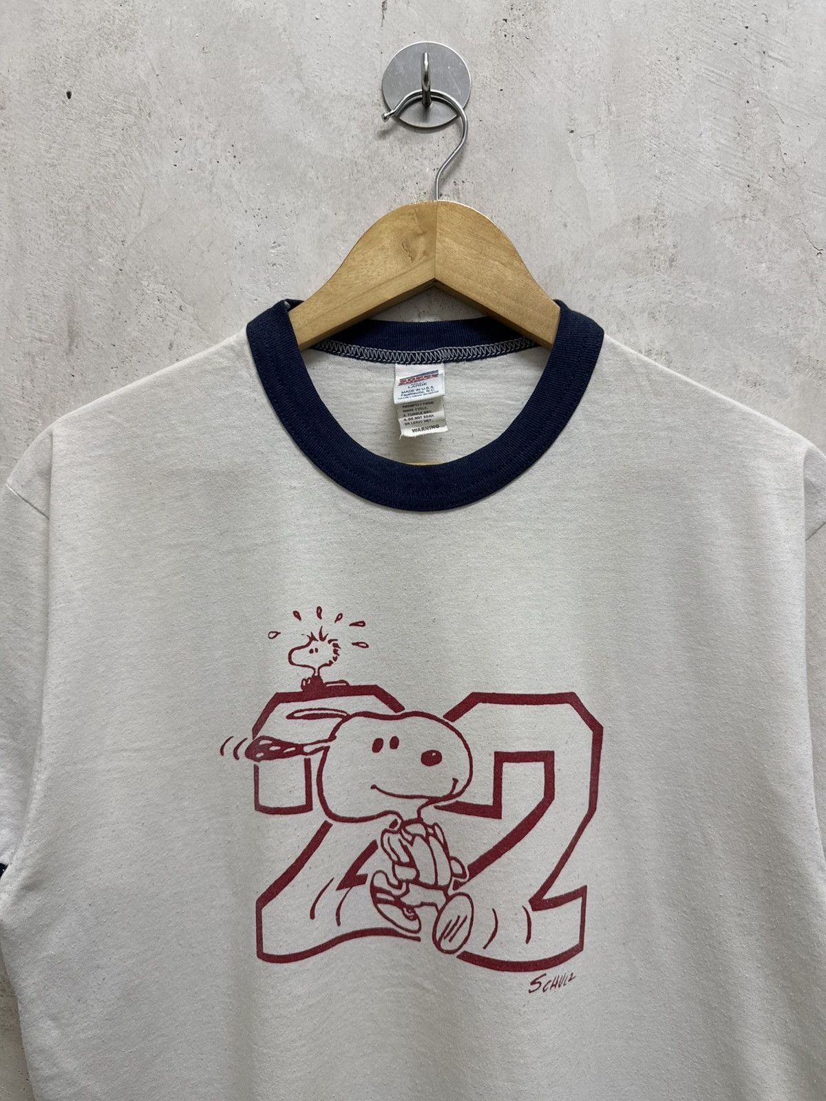 Peanuts Vintage Peanuts 22 Schulz Ringer Tees Size US M / EU 48-50 / 2 - 2 Thumbnail