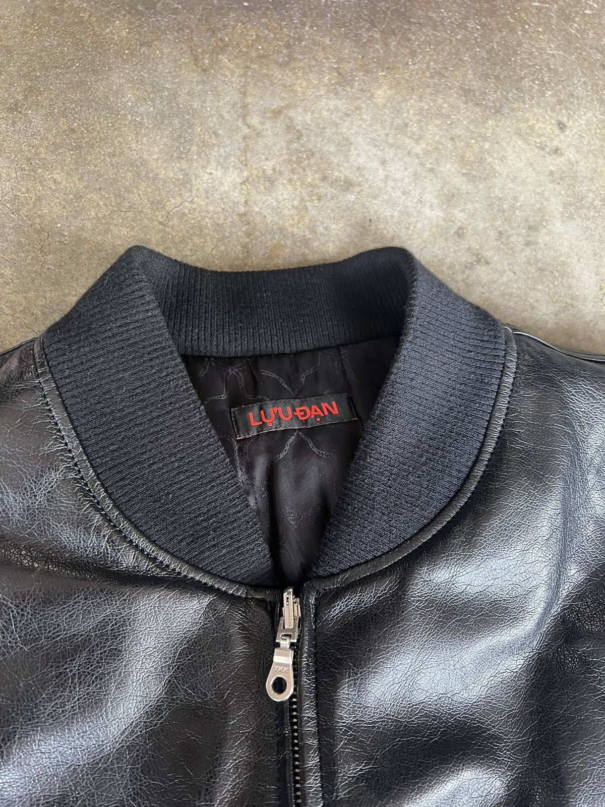 Lu'u Dan Reversible Faux Leather Bomber Jacket Black