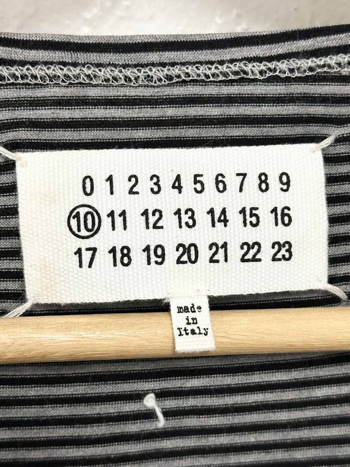 Maison Margiela Maison Margiela Heather Grey Striped Oversized Cotton Tee Size US L / EU 52-54 / 3 - 5 Thumbnail