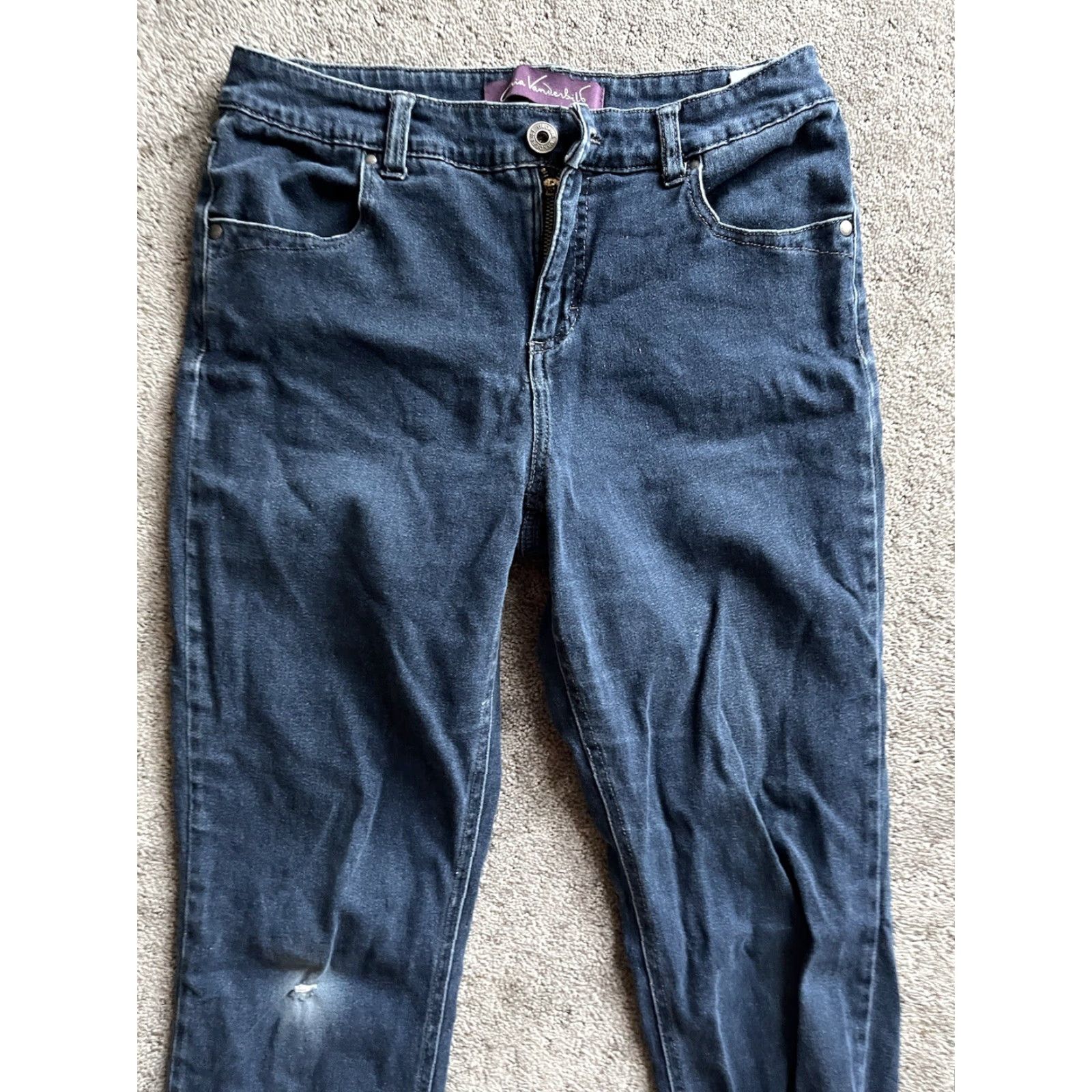 Gloria Vanderbilt VINTAGE Gloria Vanderbilt Amanda Jeans Women 6 Blue Jeans Tapered Distressed Slimming з Size 28" / US 6 / IT 42 - 2 Thumbnail