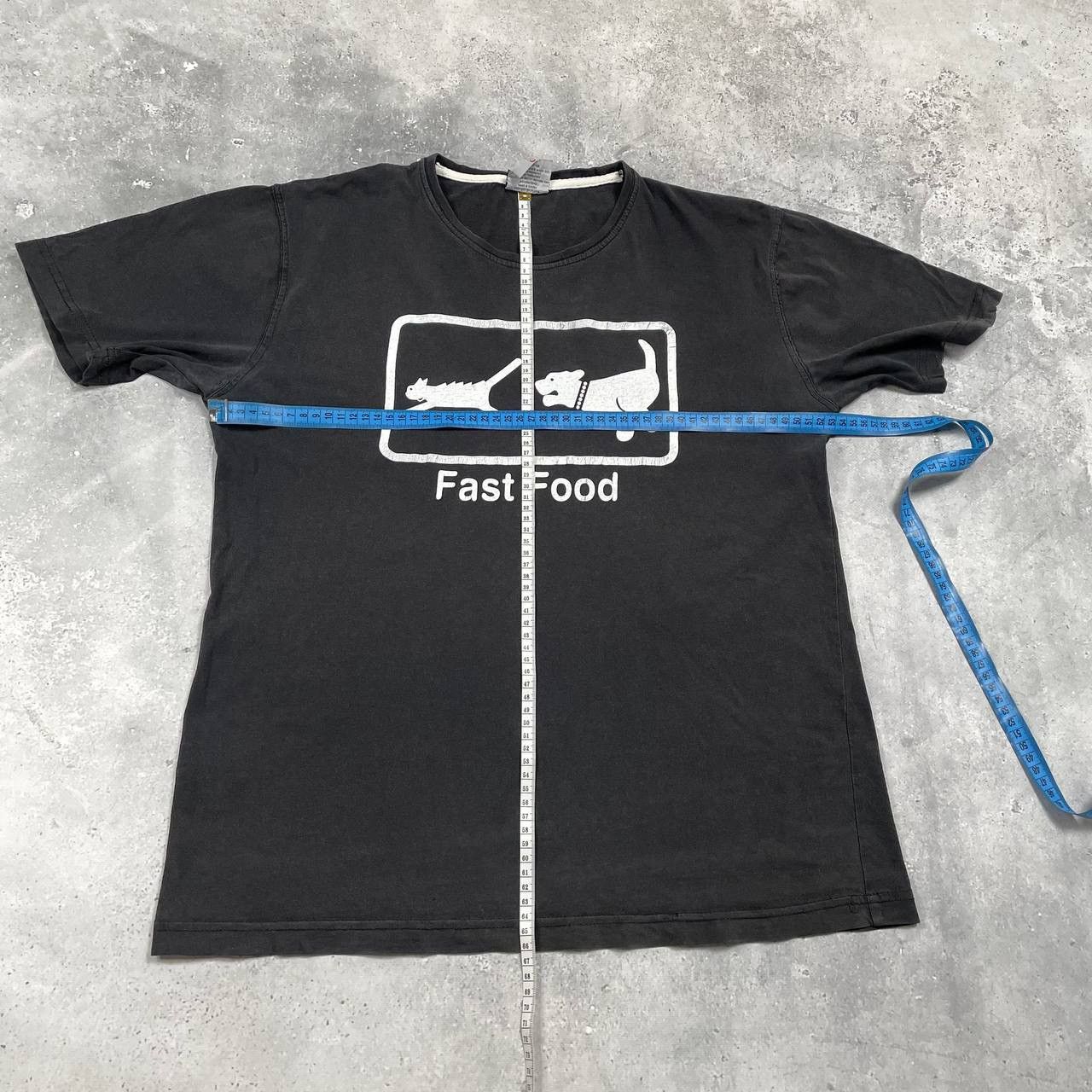 Other Vintage 2000s Chimpanzee Fast Food Humor T Shirt Faded Black Size US L / EU 52-54 / 3 - 16 Thumbnail