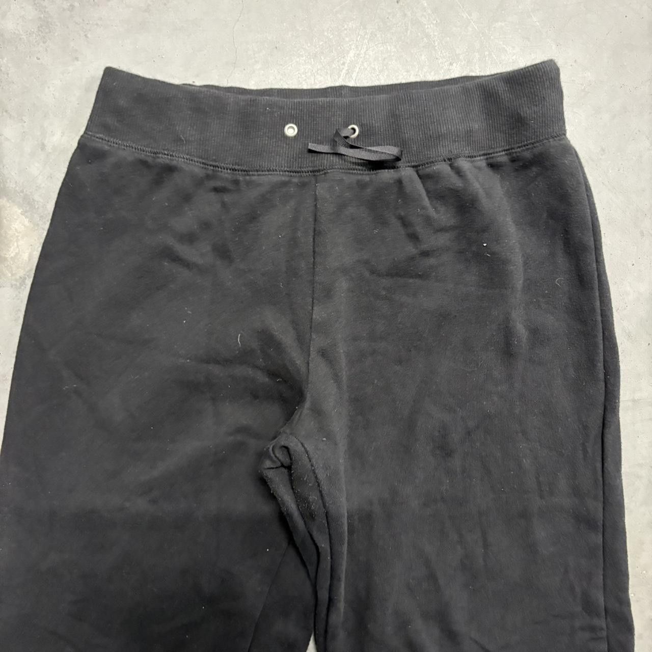 Japanese Brand × Vintage Crazy Vintage Y2K/2000s Baggy Black Wideleg Sweatpants! Size US 32 / EU 48 - 3 Thumbnail