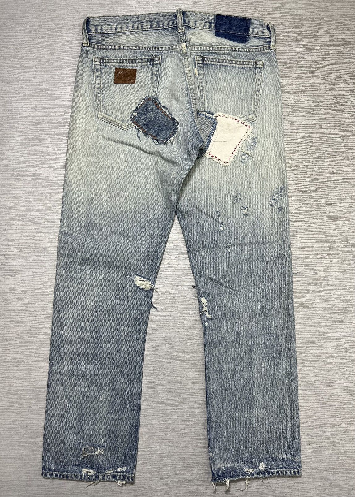 Designer × Japanese Brand RNA - Distressed Patchwork Denim Size US 32 / EU 48 - 2 Thumbnail