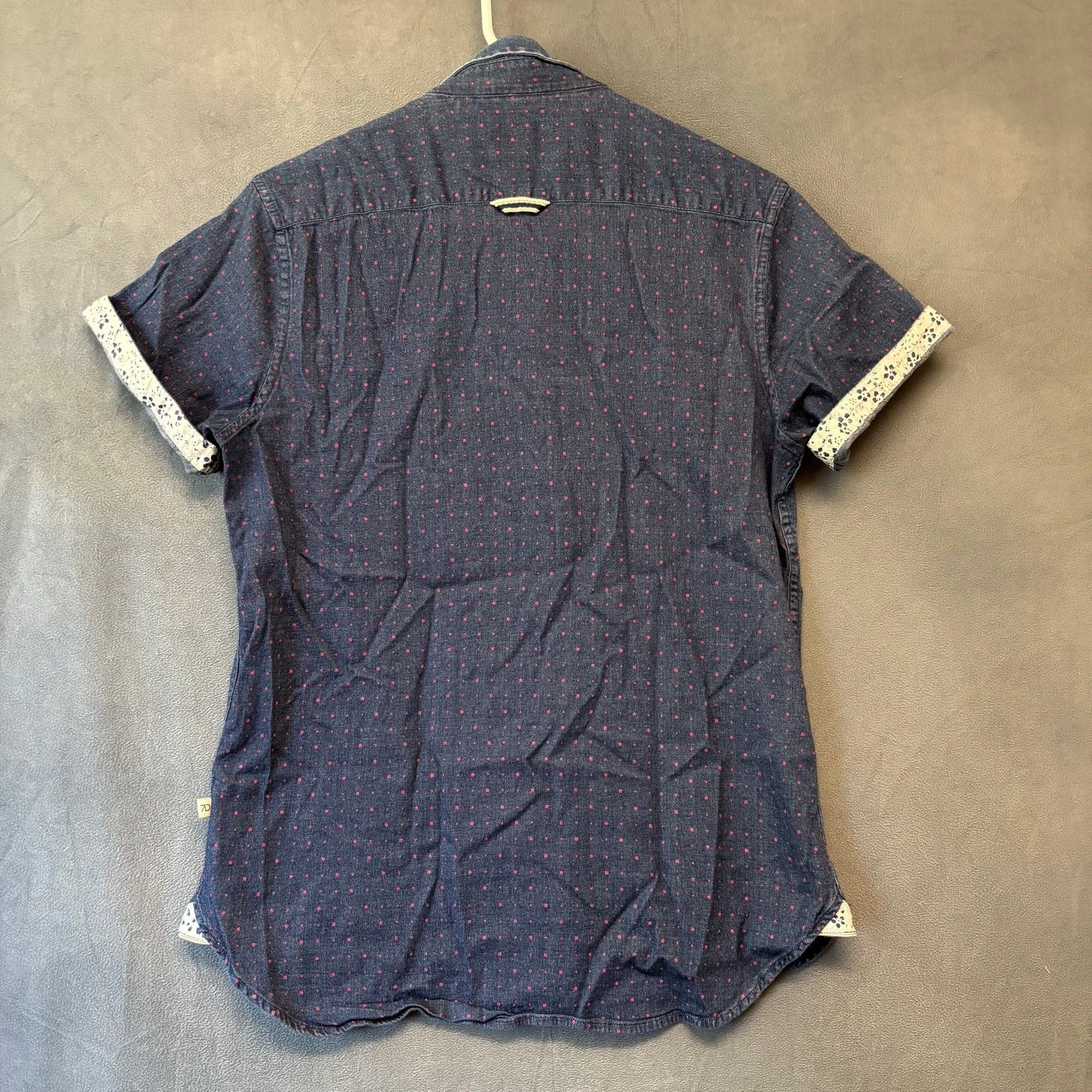 7Diamonds 7 Diamonds Stretch Dot Chambray Button Up Shirt Small Indie Size US S / EU 44-46 / 1 - 8 Thumbnail