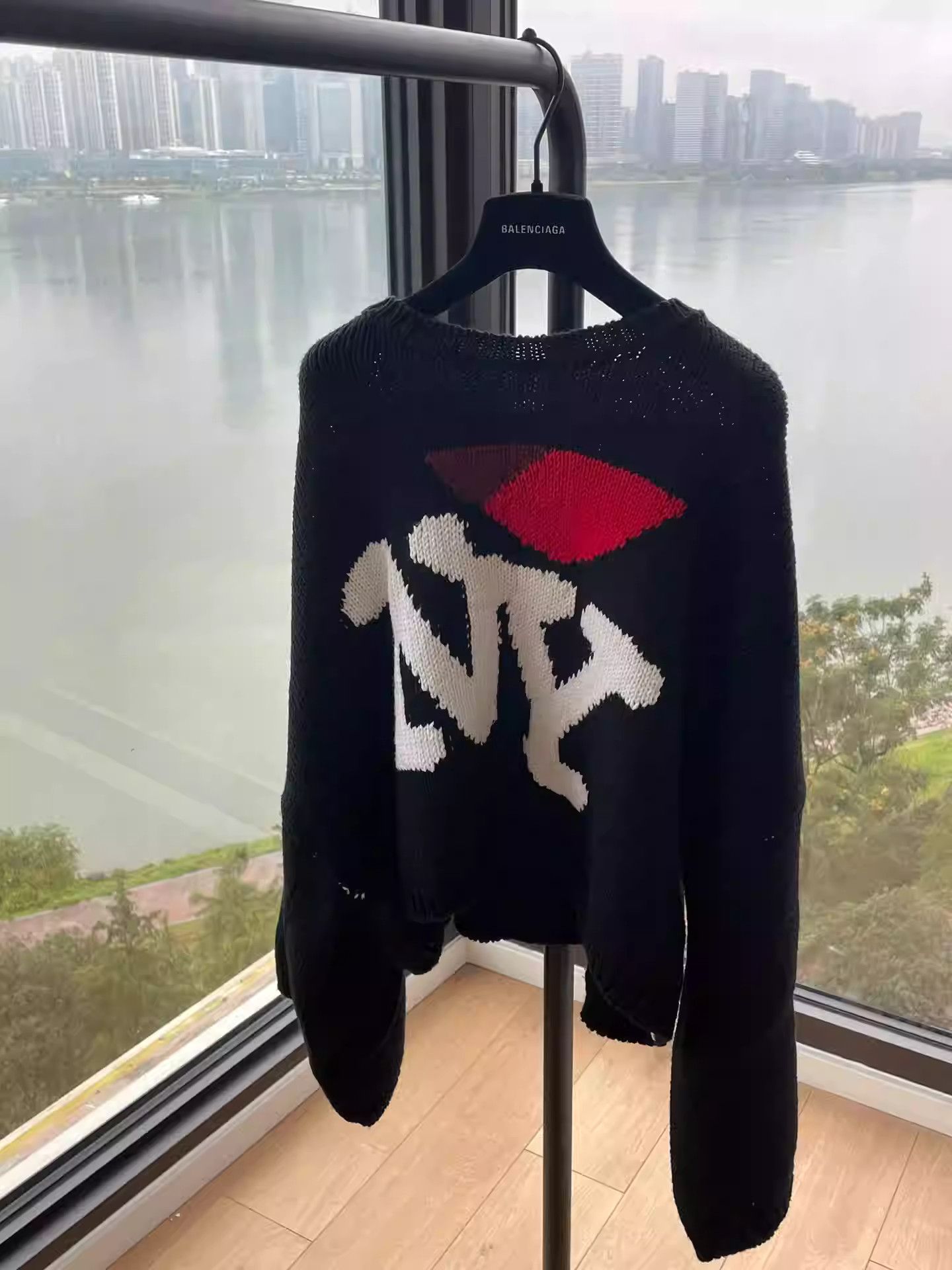Pre-owned Raf Simons 17aw Ny Short Black Sweater