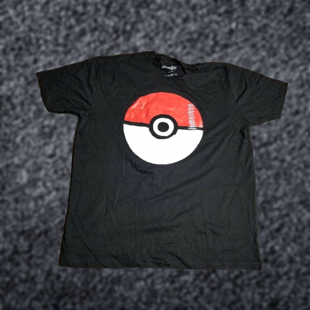 Vintage VINTAGE We Love Fine Pokemon Trainer Pokeball T-Shirt Mens 2XL Black Crew Neck Short Sleeve Graphic Tee 90s Theme Mens Size US XXL / EU 58 / 5 - 1 Thumbnail