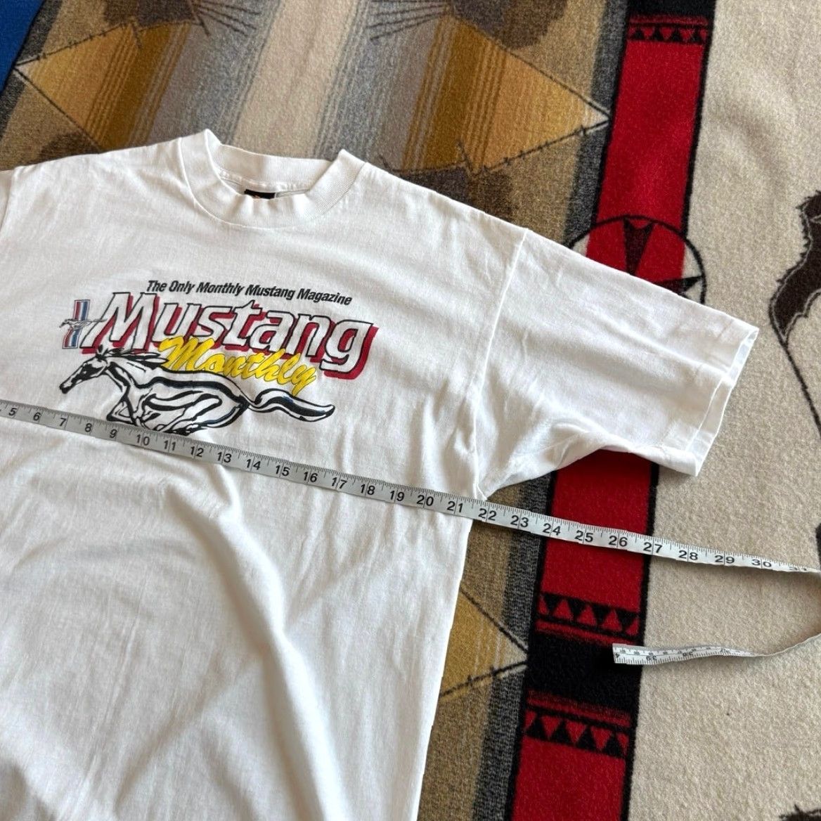 Native VINTAGE Mustang Monthly Magazine T-Shirt Car White XL Men 90s 1990s Native Sun Short Sleeve Shirt Size US XL / EU 56 / 4 - 6 Thumbnail