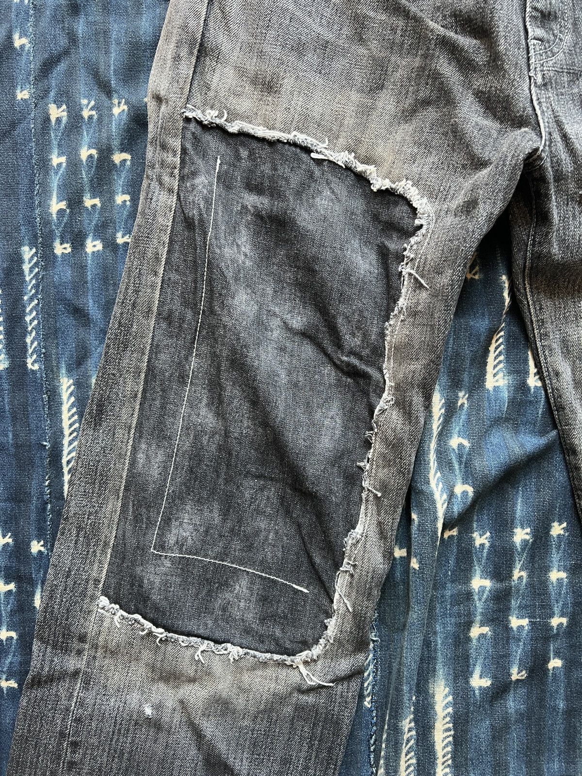 Neighborhood Neighborhood Archive AW14 Destroyed Selvedge Denim Jeans Size US 32 / EU 48 - 4 Thumbnail