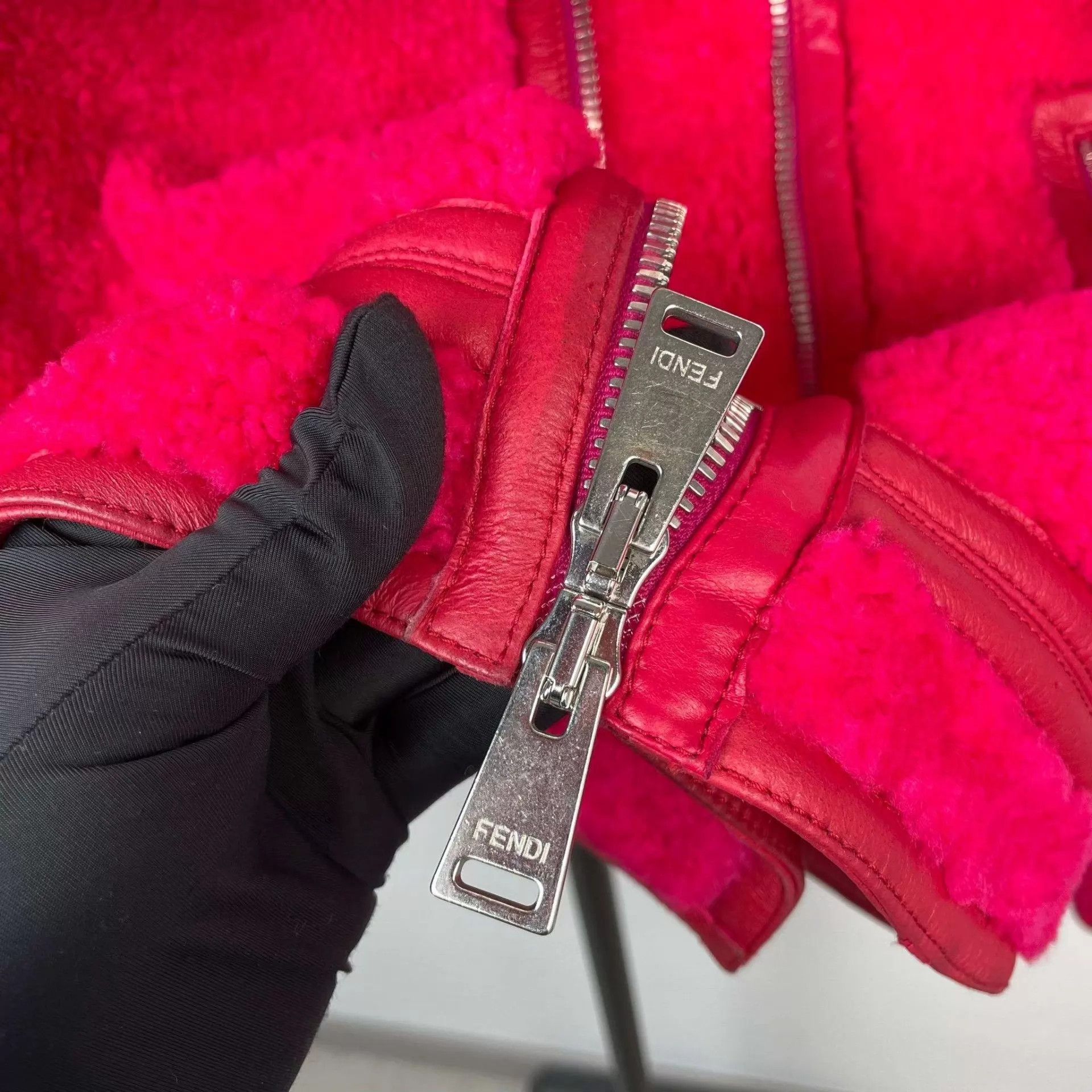 Fendi Fendi Red Shearling Coat 95 New 38 Size XS / US 0-2 / IT 36-38 - 9 Thumbnail