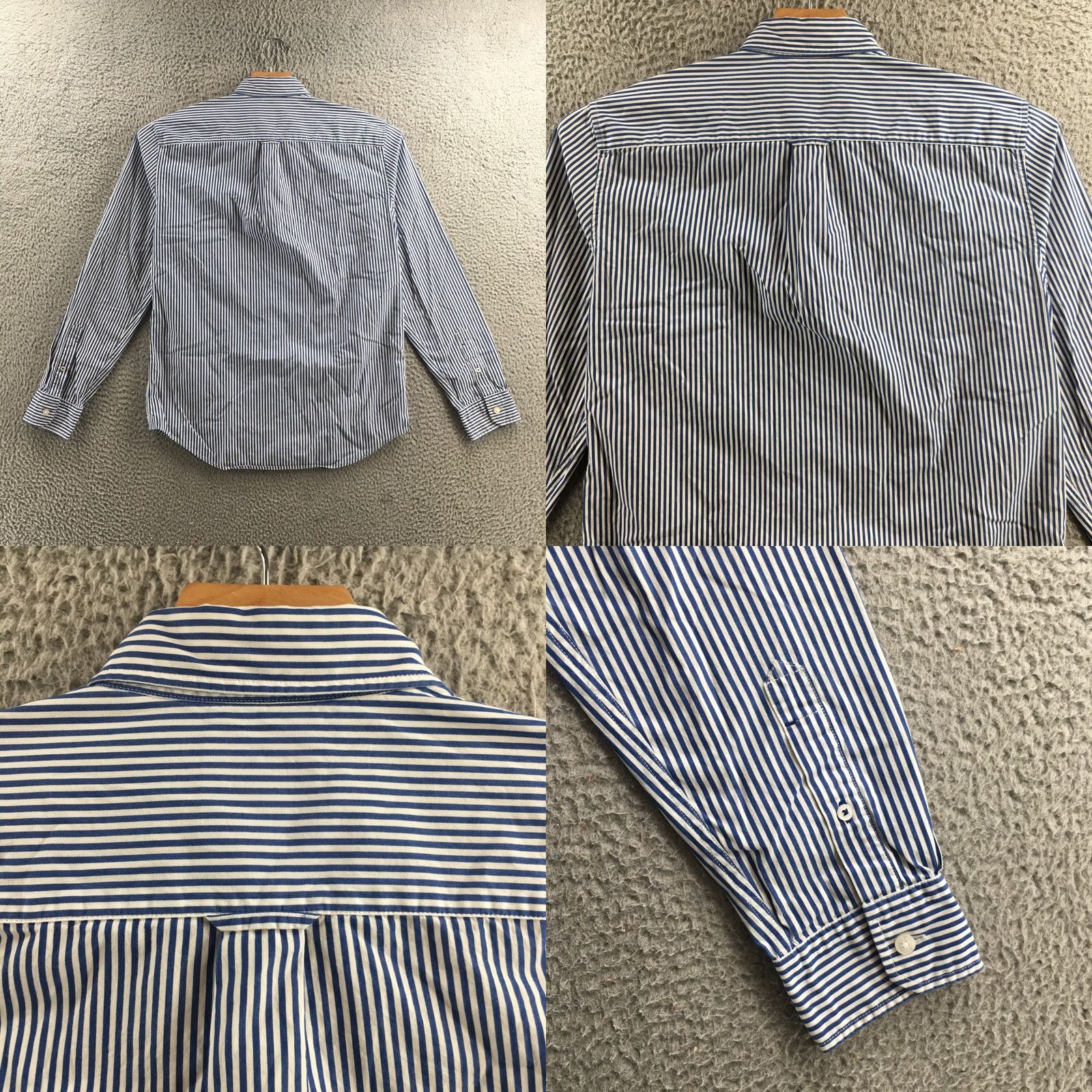 American Eagle Outfitters American Eagle Classic Fit Button Down Shirt Mens M Blue Striped Long Sleeve Size US M / EU 48-50 / 2 - 8 Thumbnail