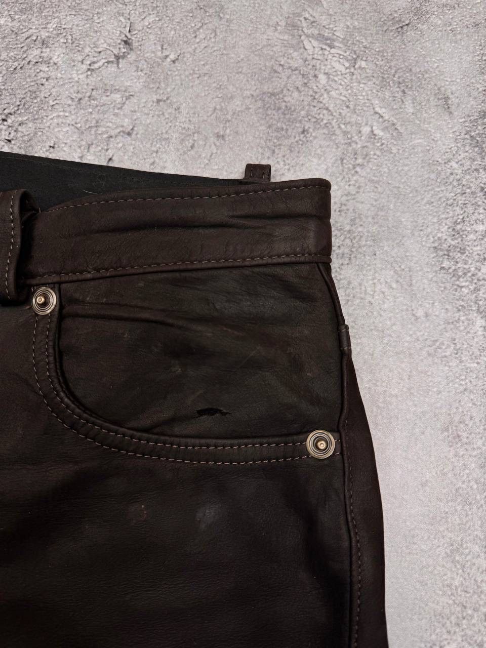 Wrangler Wrangler Vera Pelle Men Brown Trousers Leather Pants Size 33 Size US 33 - 5 Thumbnail