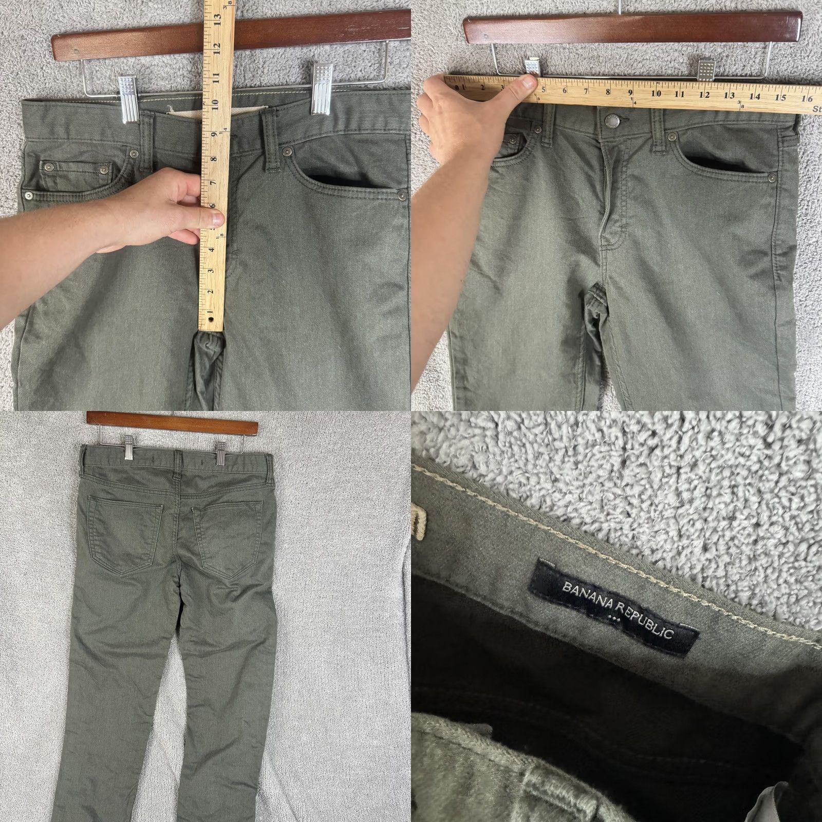 Banana Republic VINTAGE Banana Republic Travel Jean Slim Fit Mens 30x30 Green Denim Jeans 30 Inseam Waist 30 M Medium Wash Mens Size US 30 / EU 46 - 8 Thumbnail