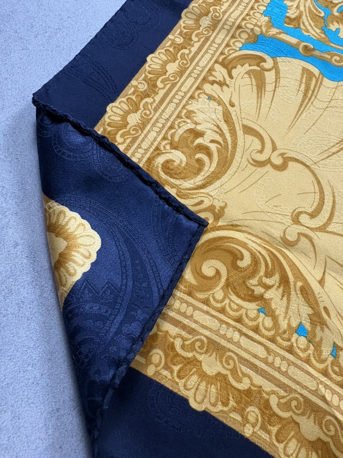 Vintage Vintage Renato Balestra Silk Scarf Baroque Horse Print Size ONE SIZE - 9 Thumbnail