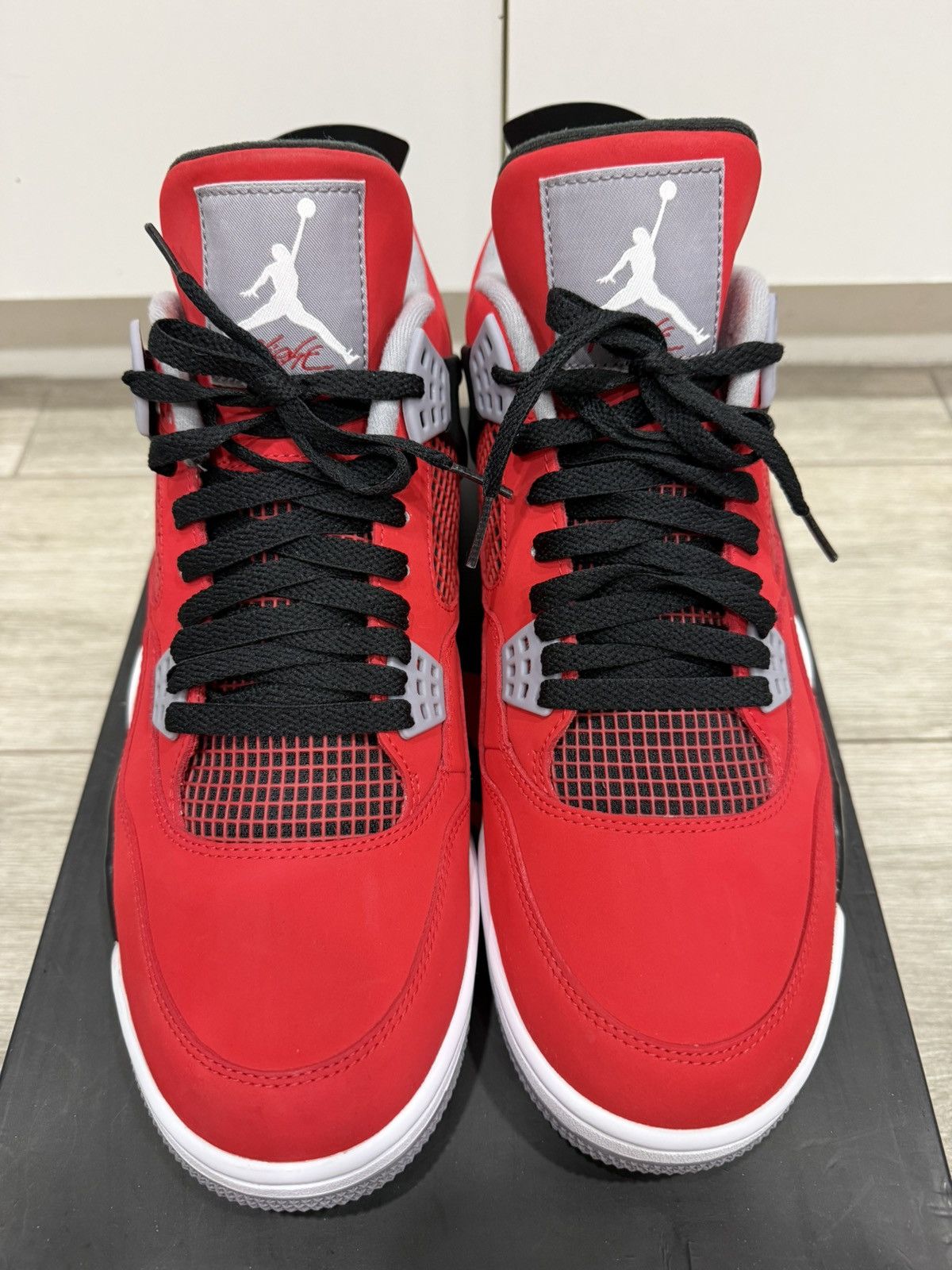Jordan Brand 2013 Air Jordan 4 Toro Bravo Fire Red White Black Grey 12 Size US 12 / EU 45 - 4 Thumbnail