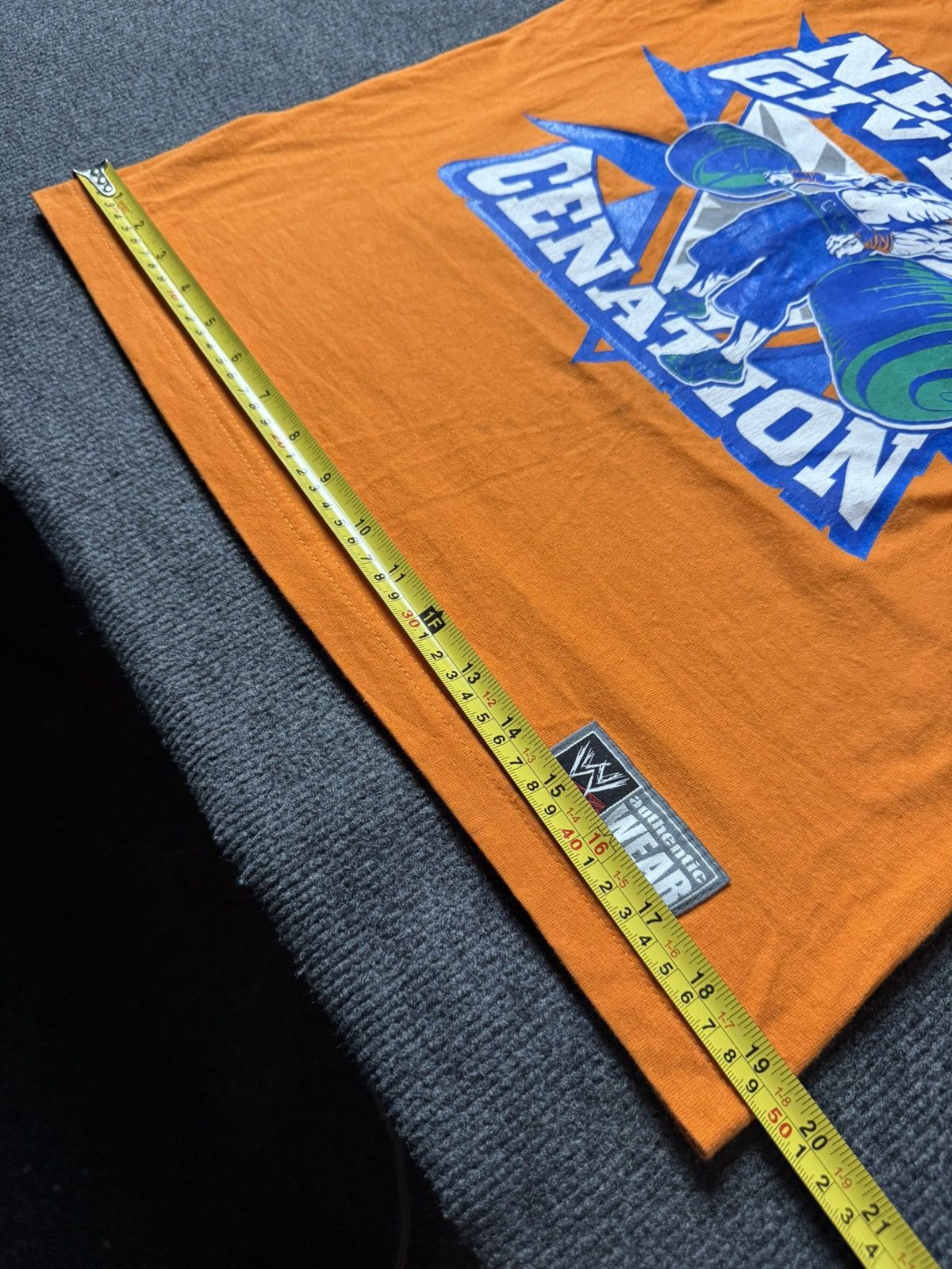 WWE WWE 2008 John Cena Never Give Up Tee Orange Youth L / S Size US S / EU 44-46 / 1 - 20 Thumbnail