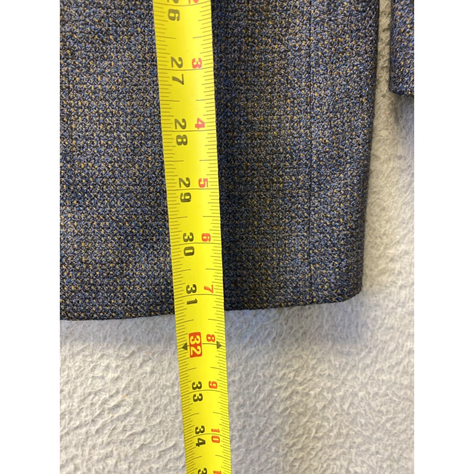 Tallia Tallia Suit Jacket Blazer Men's Regular Fit Wool 44 Gray Geometric Two-Button Classic Wedding Size 44R - 4 Thumbnail