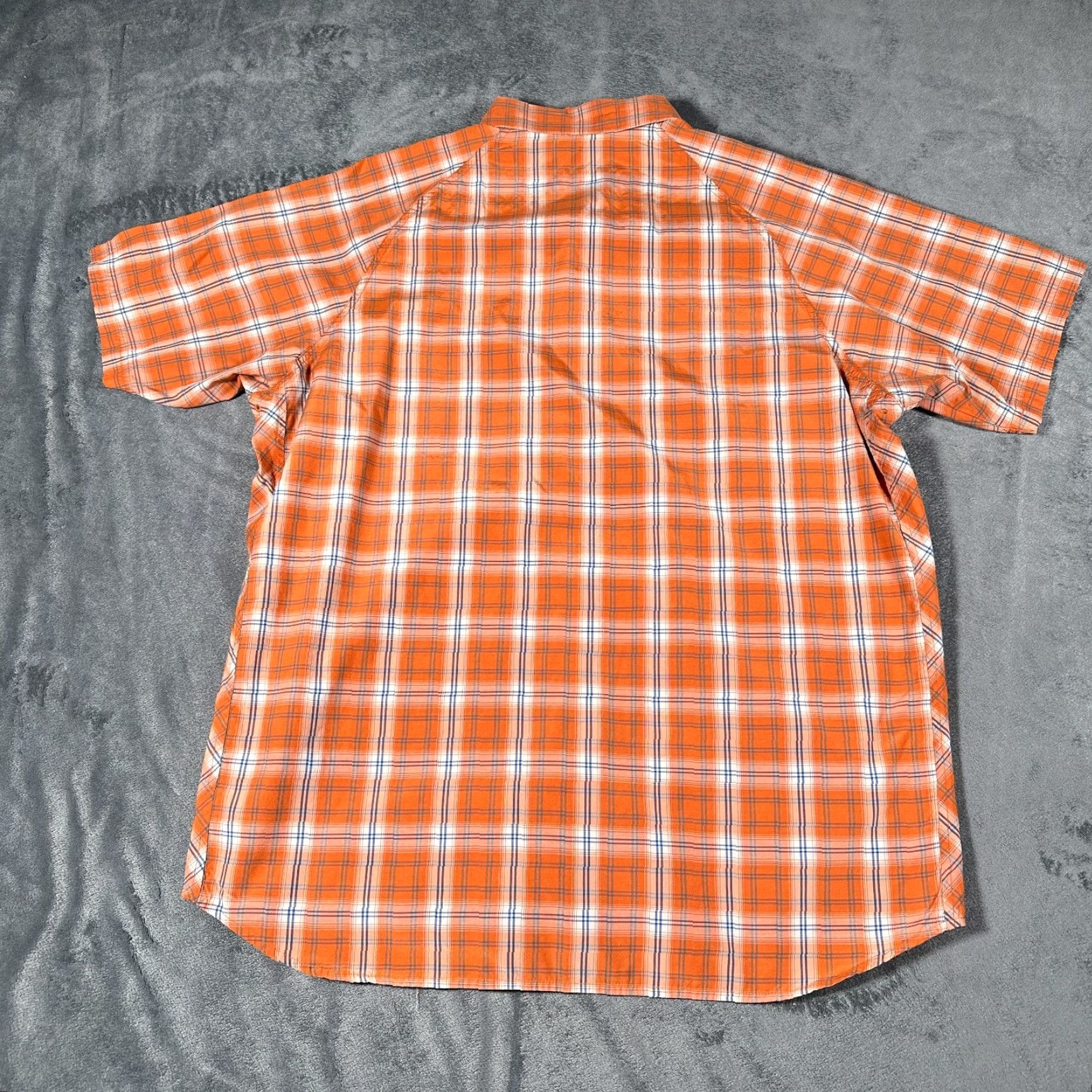 Vintage REI Button-Up Shirt Mens XL Orange Tartan Plaid Raglan Short Sleeve Zip Pocket Size US XL / EU 56 / 4 - 4 Thumbnail