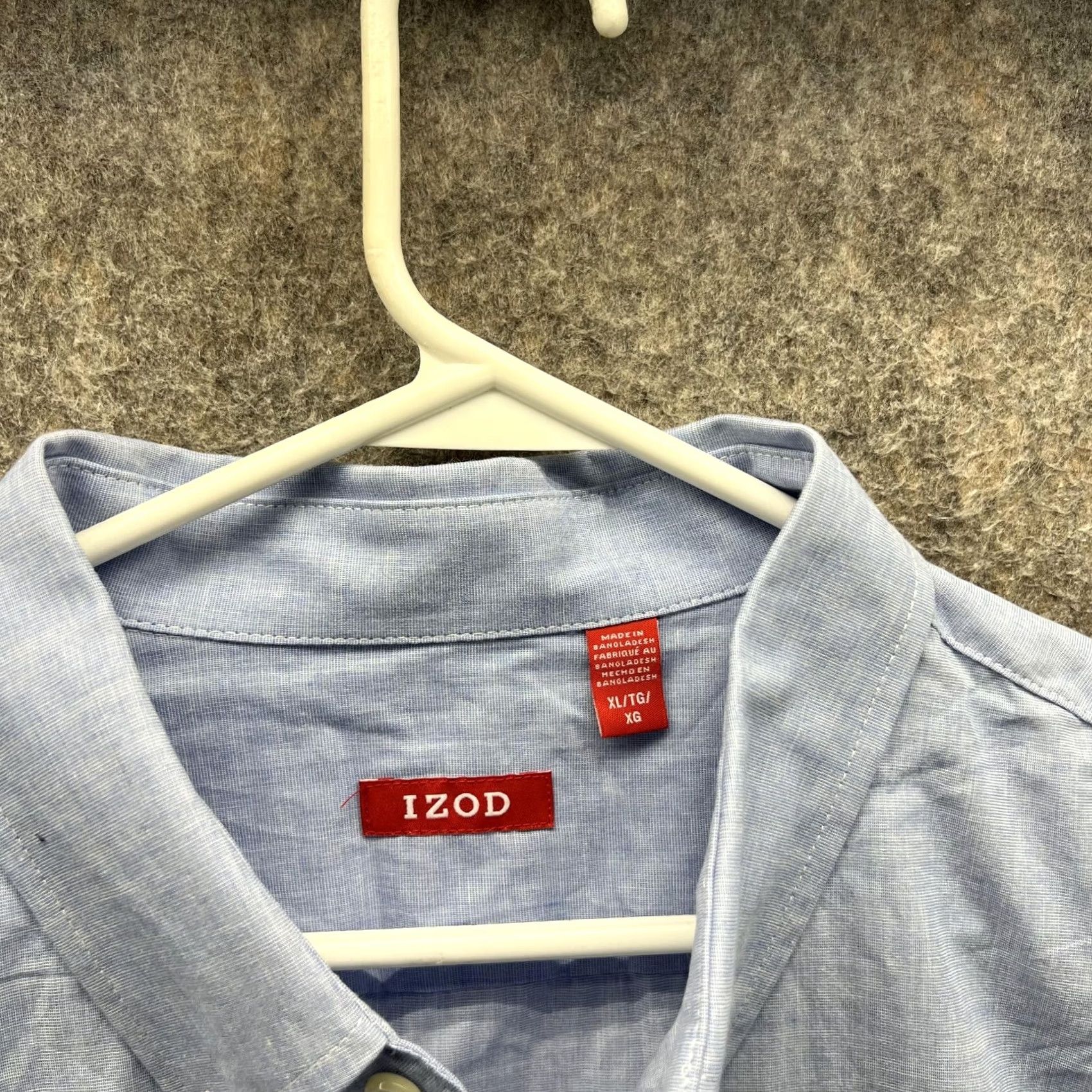Izod IZOD Shirt Men XL Blue Cotton Button Down Preppy Casual Dress Button-Up 4 Seasons N/A Size US XL / EU 56 / 4 - 5 Thumbnail