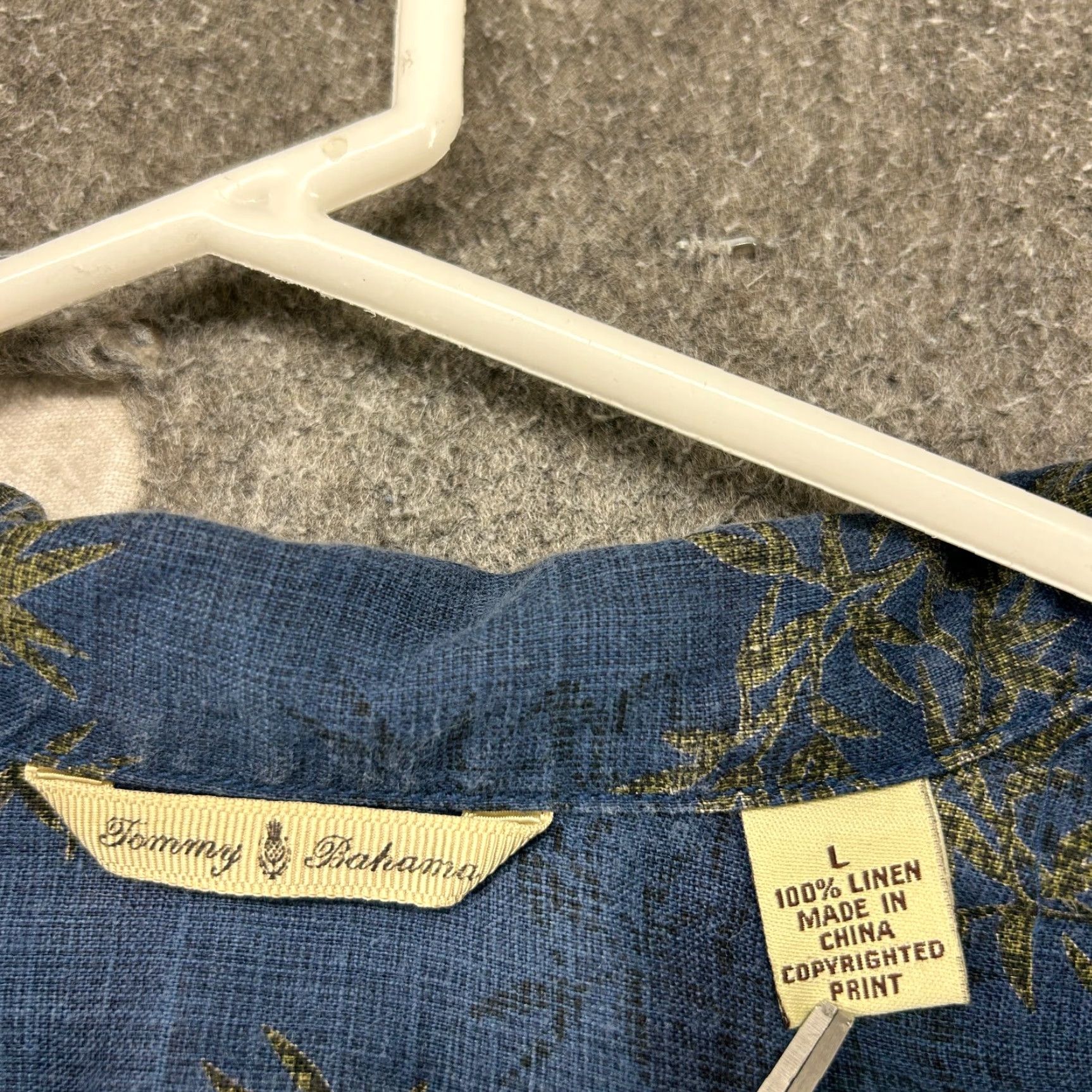Tommy Bahama VINTAGE Tommy Bahama Shirt Mens L Blue Green Button Up Palm Leaves Short Sleeve Linen Floral Casual Hawaiian Size US L / EU 52-54 / 3 - 2 Thumbnail