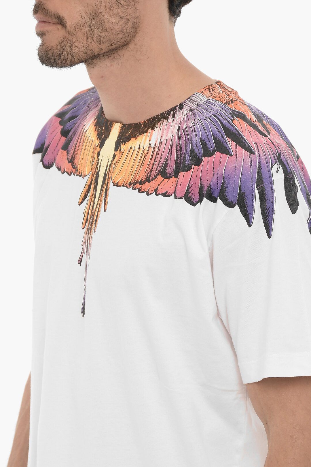 Marcelo Burlon og1mm0824 Crewneck T-Shirt in White Size US XXS / EU 40 - 3 Thumbnail