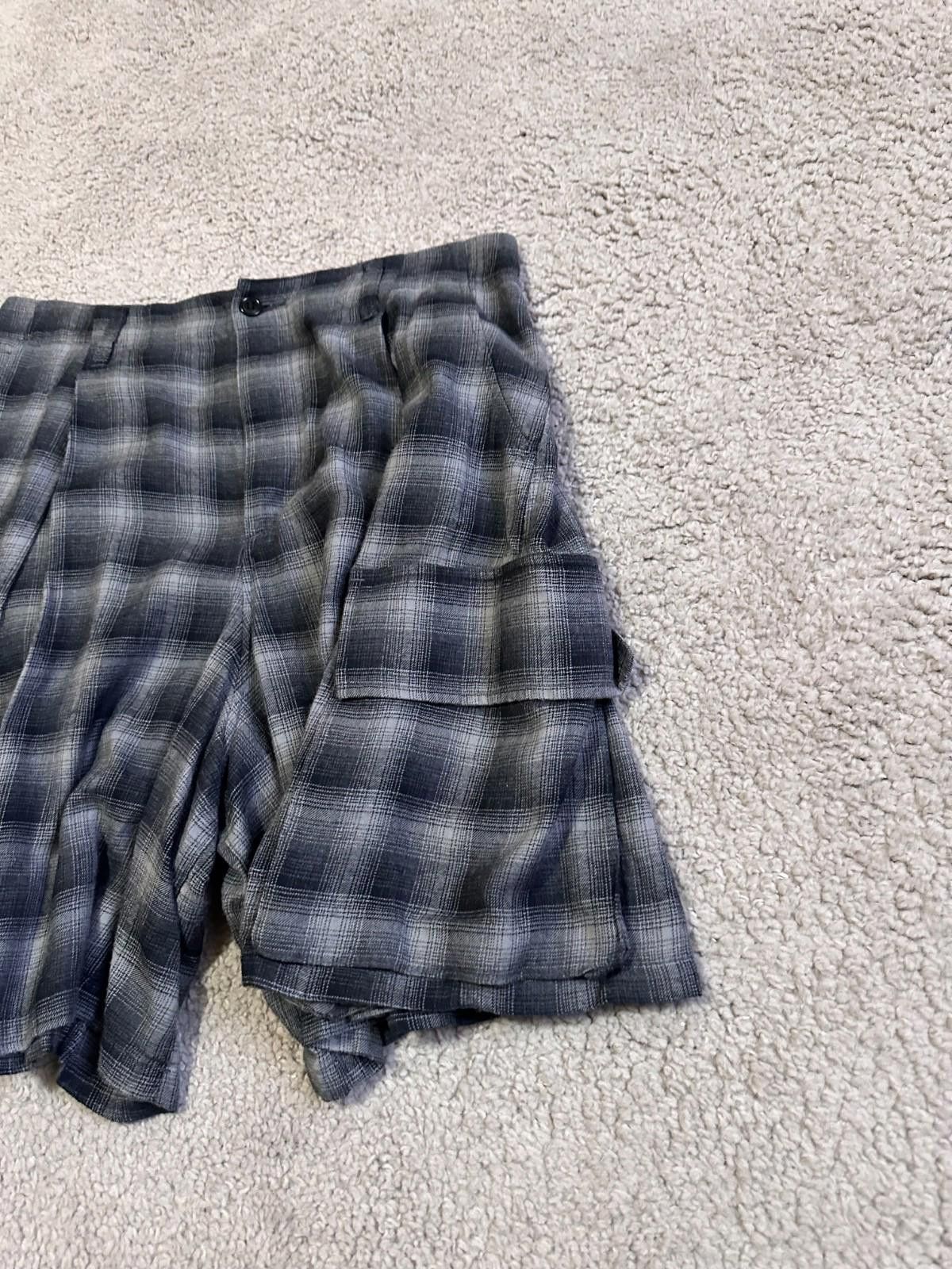 Zucca Zucca Wide Plaid Check Cargo Shorts Japan Sz M Size 28" / US 6 / IT 42 - 8 Thumbnail