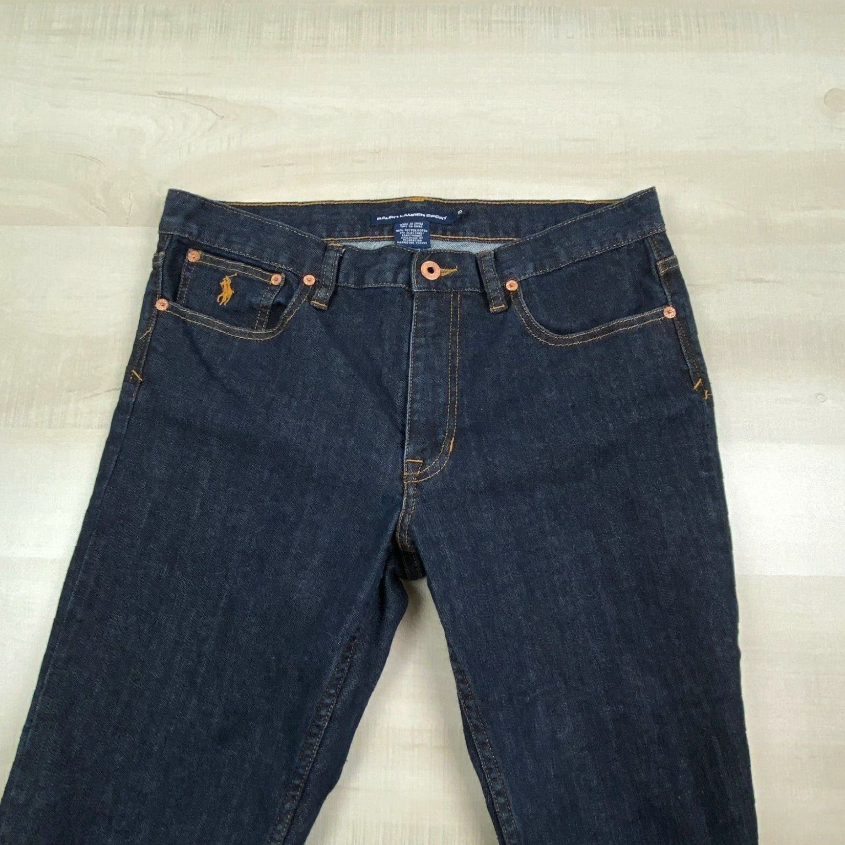 Polo Ralph Lauren Ralph Lauren Sport Women's Cropped Blue Denim Jeans 10 32x25 Mid Rise Stretch Size 32" / US 10 / IT 46 - 2 Thumbnail