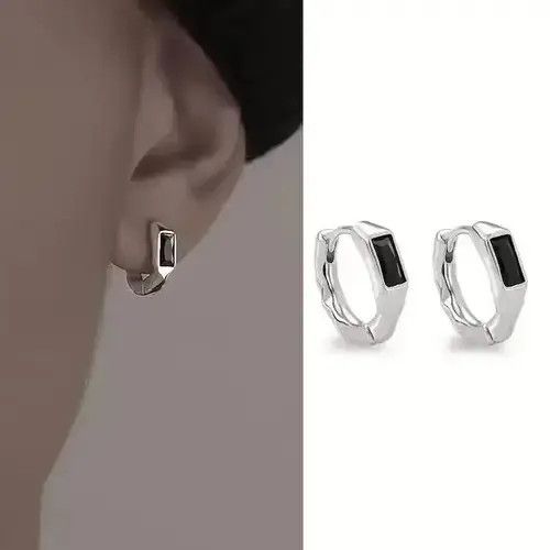 Other Simple Small Black Earrings Size ONE SIZE - 1 Thumbnail