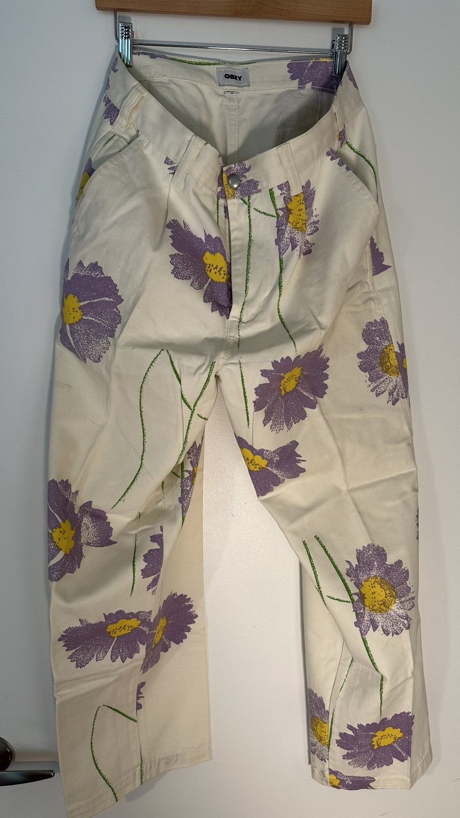 Obey Obey Floral Print Denim - White Size US 32 / EU 48 - 2 Thumbnail
