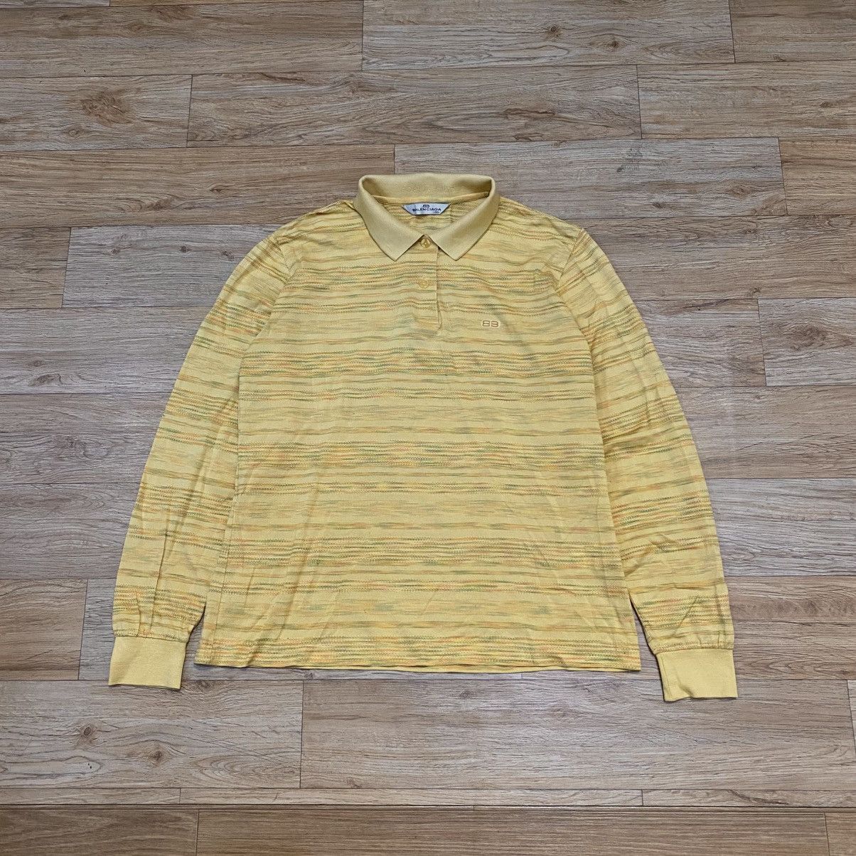 Balenciaga Polo Stripe Long Sleeve T-Shirt