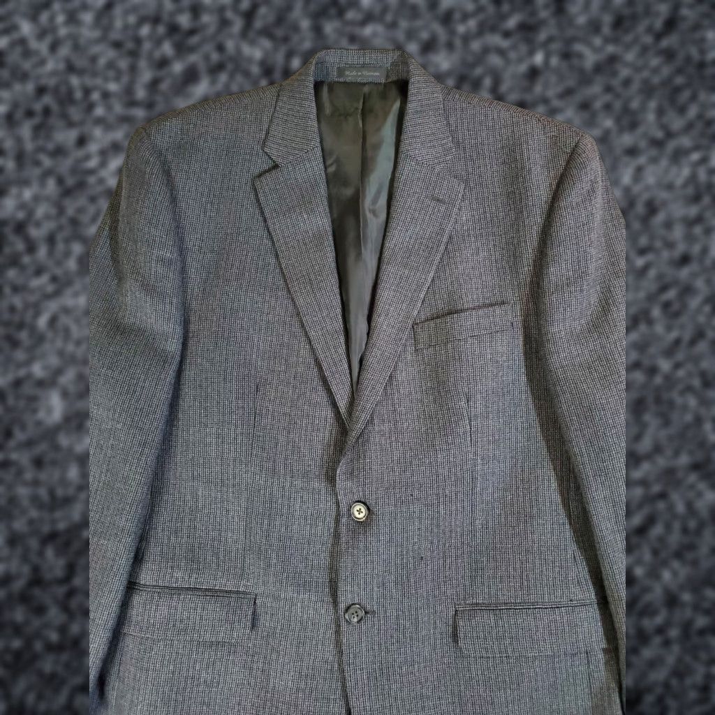 Chaps Chaps by Ralph Lauren Signature Gray 100% Wool Blazer Sport Coat Mens Size 44R Size 44R - 1 Thumbnail