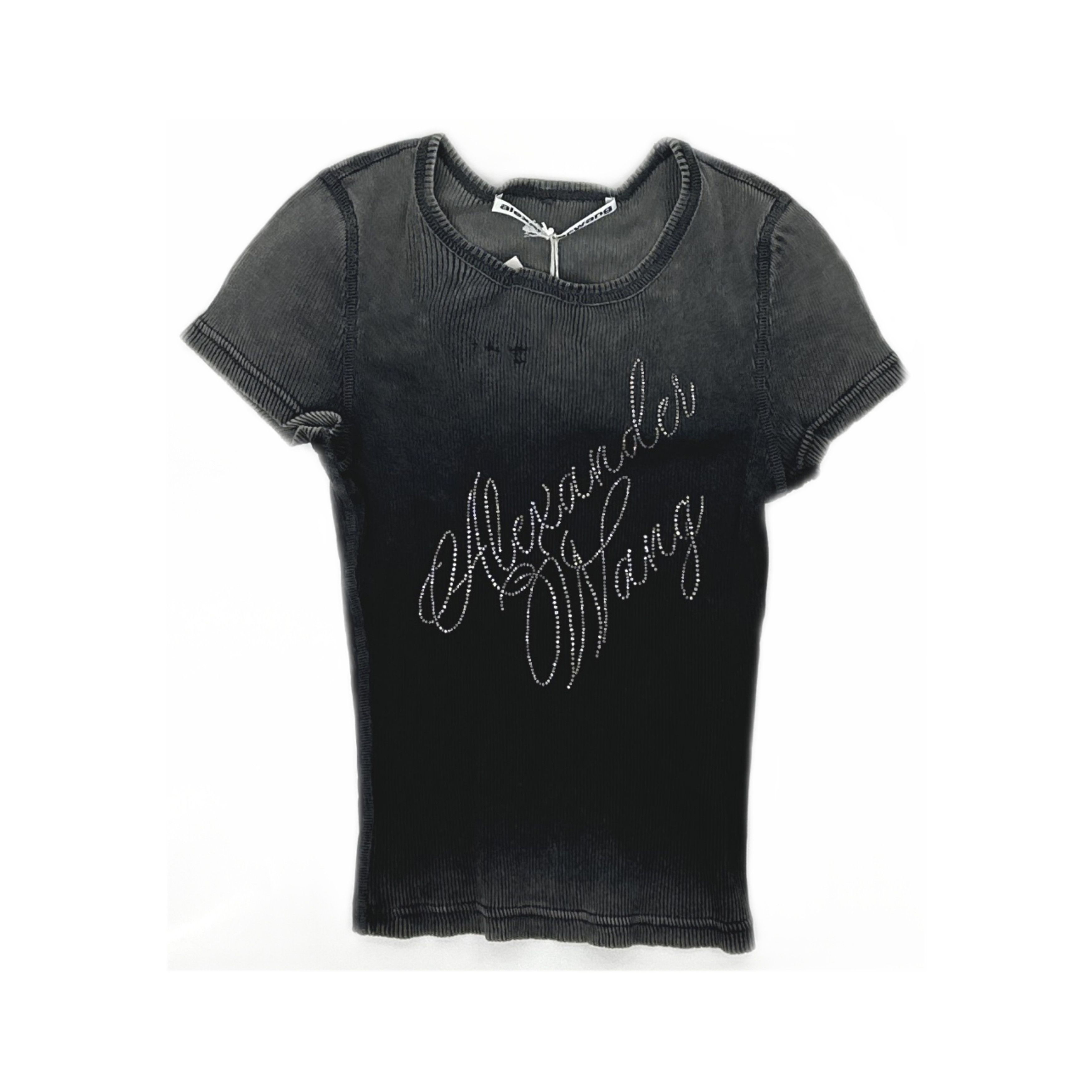 Alexander Wang Alexander Wang Crystal Logo Crop Top XS Size XS / US 0-2 / IT 36-38 - 1 Thumbnail