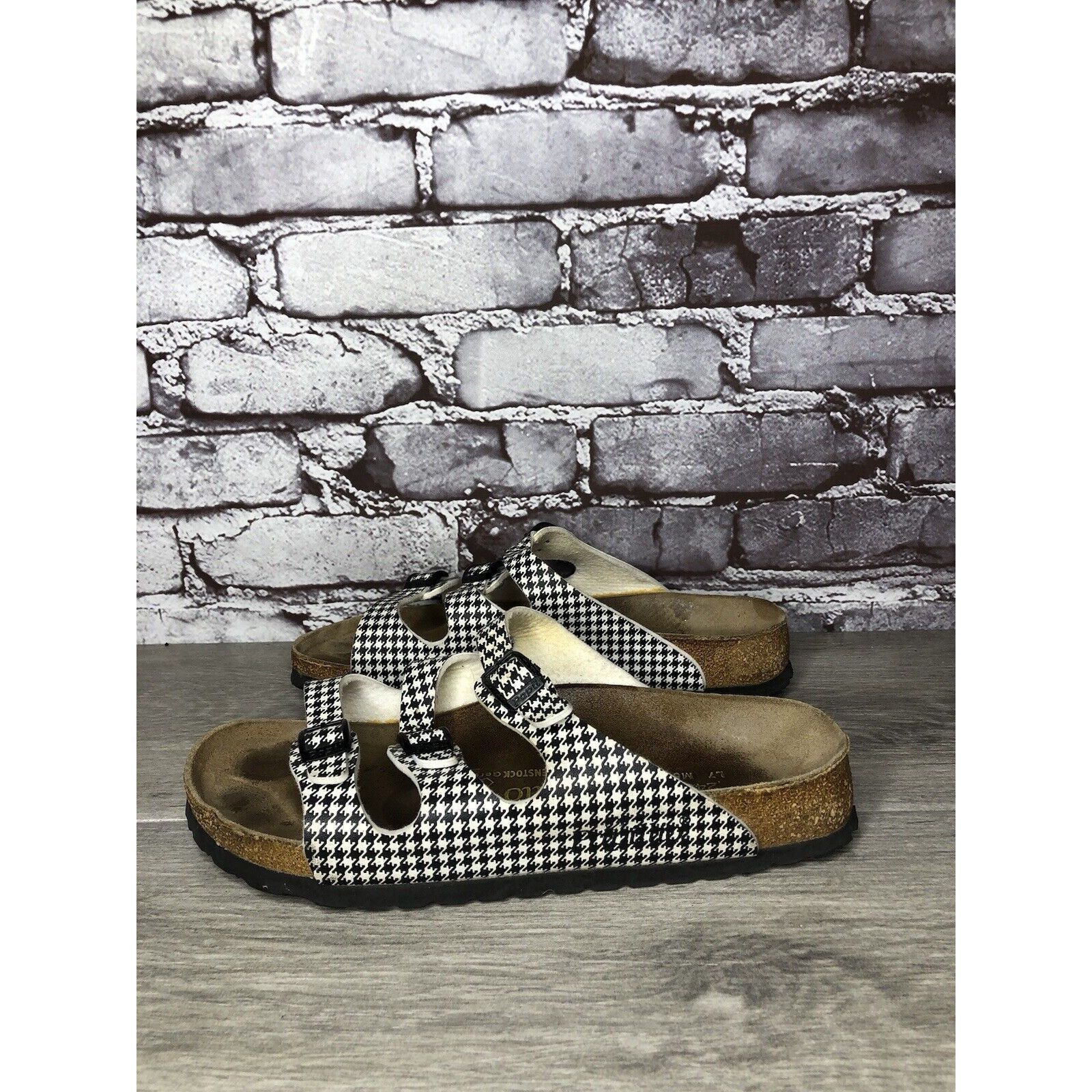 Birkenstock BIRKENSTOCK PAPILLIO Black White Leather Footbed Sandals Wom Size US 7.5 / IT 37.5 - 17 Thumbnail