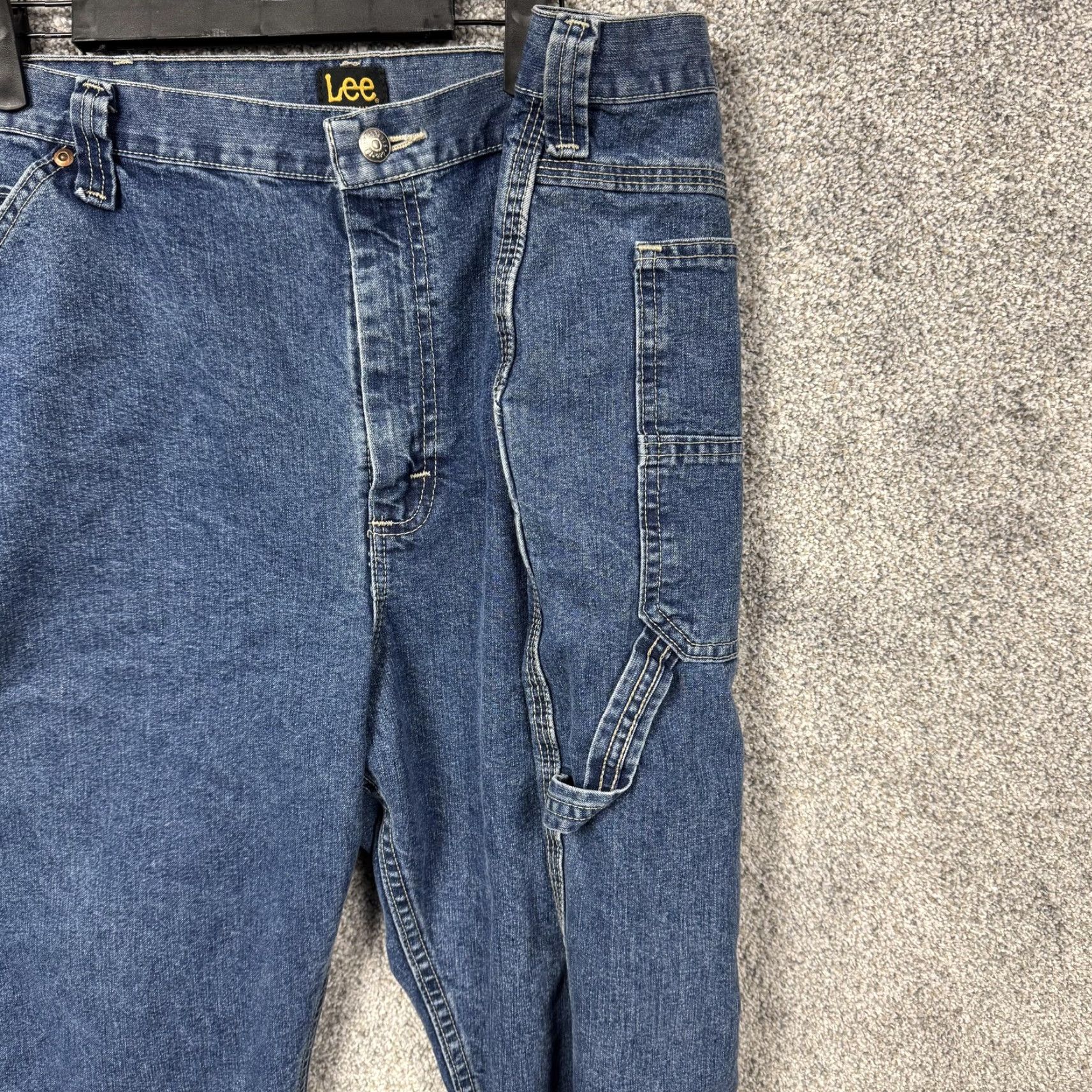 Lee VINTAGE Lee Jeans Mens 44x27 Carpenter Workwear Denim Blue Waist 44 Inseam 27in Pockets Zip Fly Mens Size US 44 / EU 60 - 2 Thumbnail