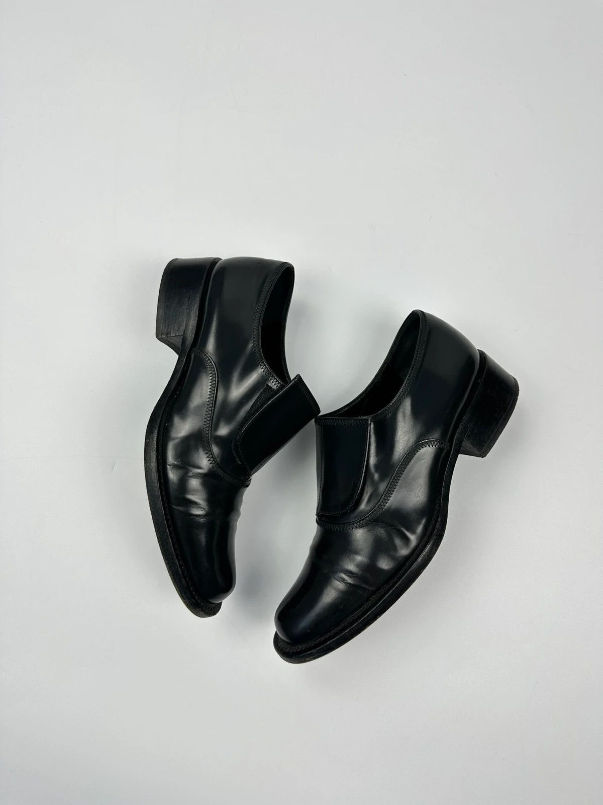 Prada Prada Milano 90s Black Vernis Scratch Loafer Dress Shoes Size US 6 / IT 36 - 3 Thumbnail