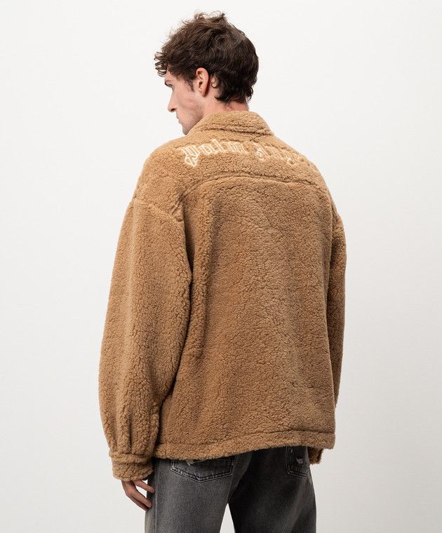 Palm Angels o1s22i1n1224 Teddy Bear Themed Over Shirt in Beige Size US M / EU 48-50 / 2 - 4 Thumbnail