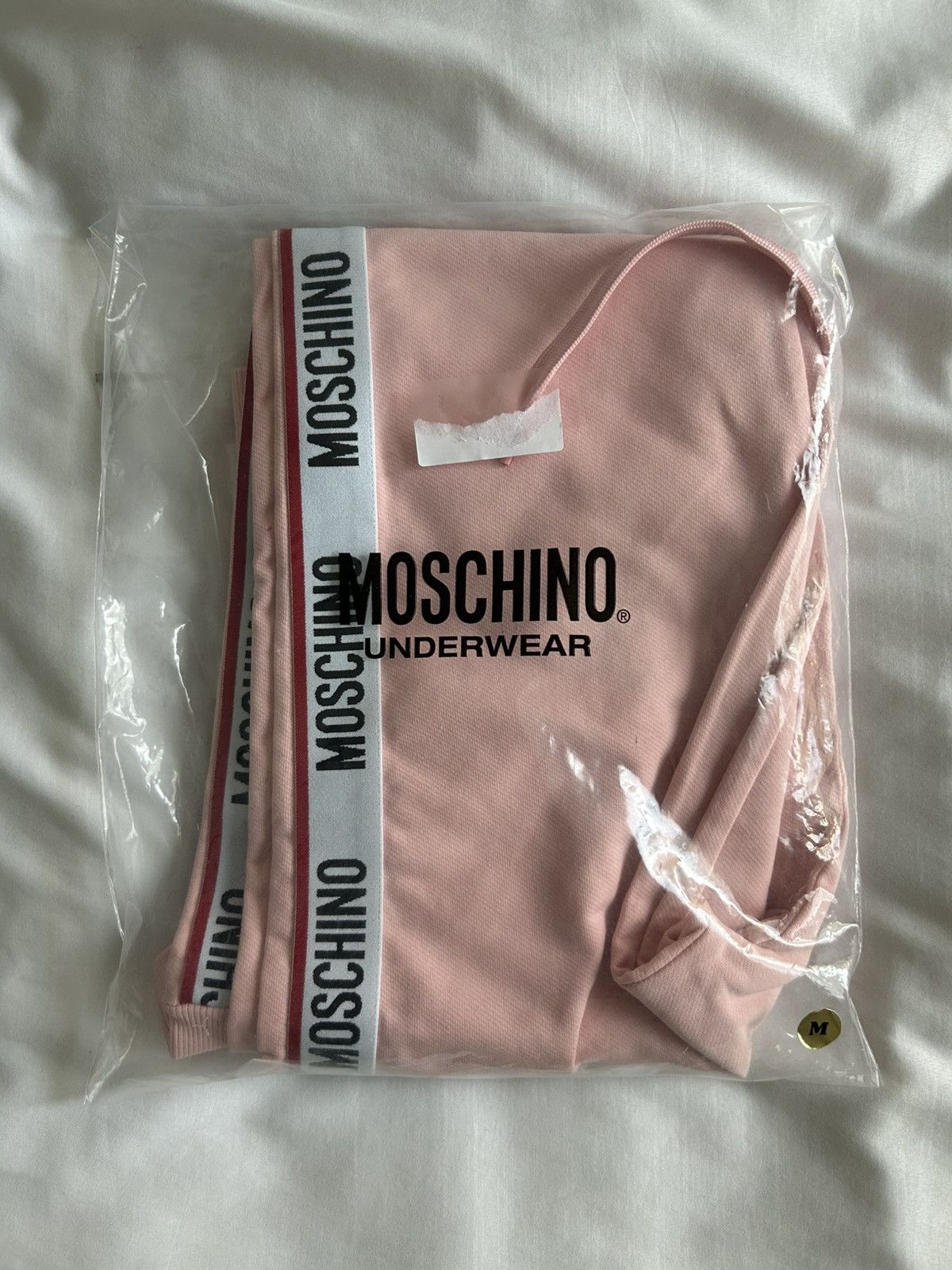 Moschino Moschino Sweatpants Underwear Pink Tape Logo Striped Greece Size US 32 / EU 48 - 2 Thumbnail